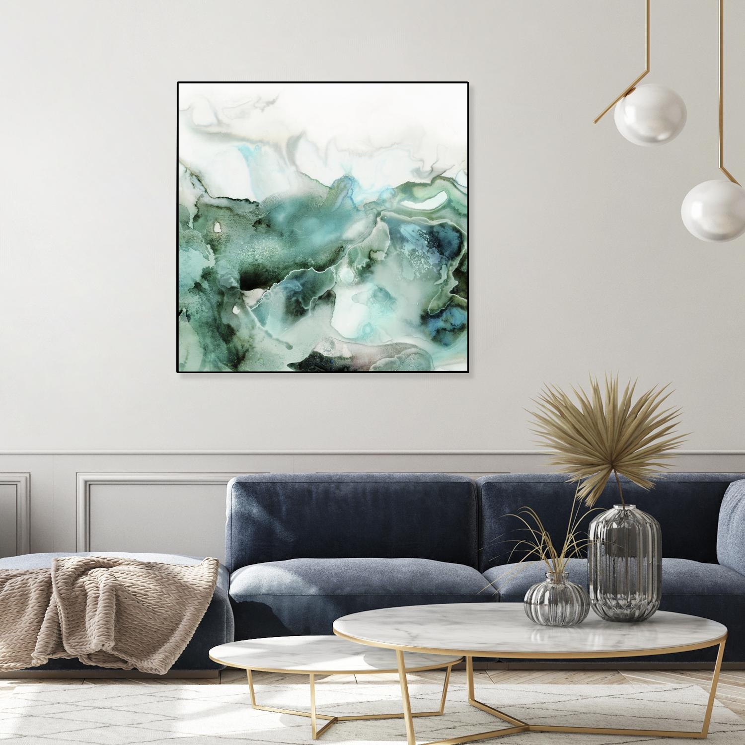 Mint Bubbles I by PI Studio on GIANT ART - white abstract