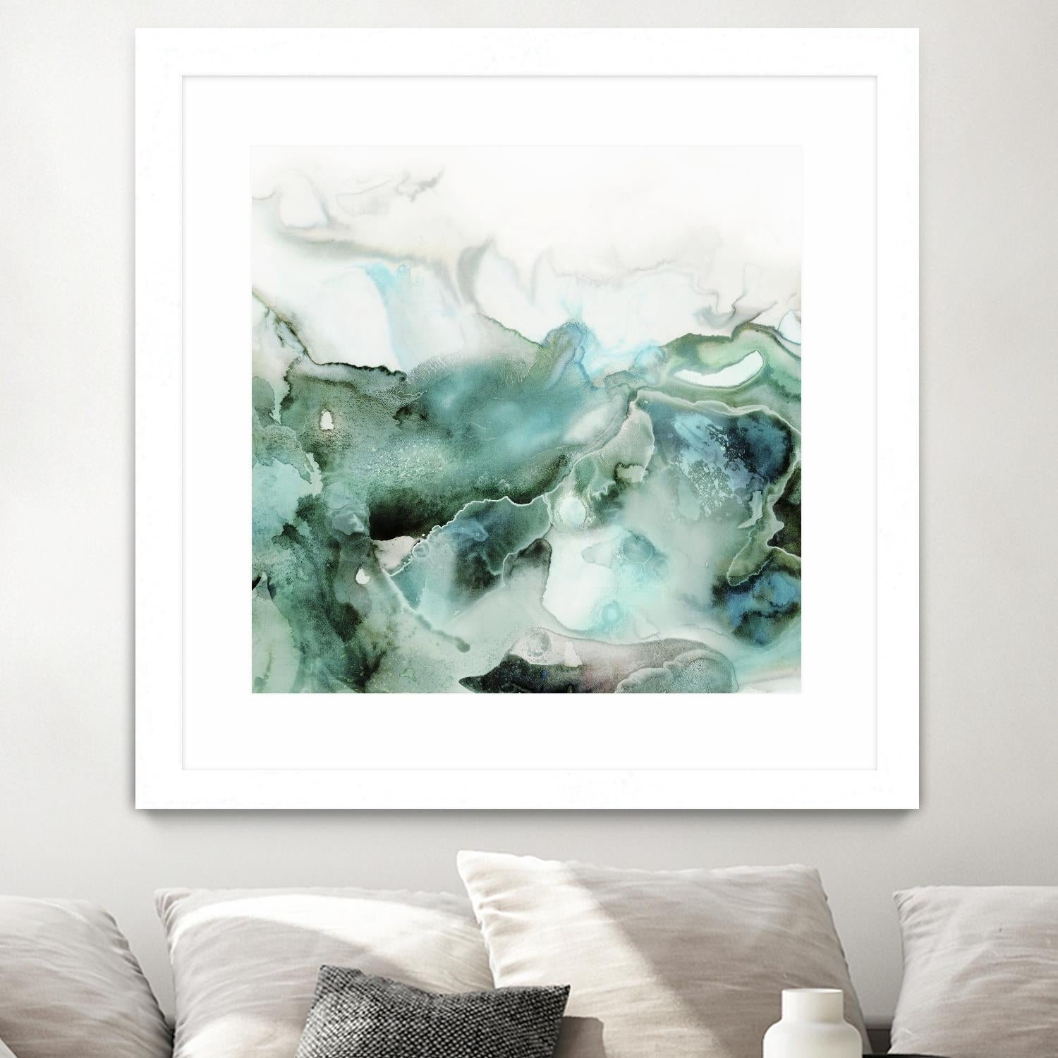 Mint Bubbles I by PI Studio on GIANT ART - white abstract