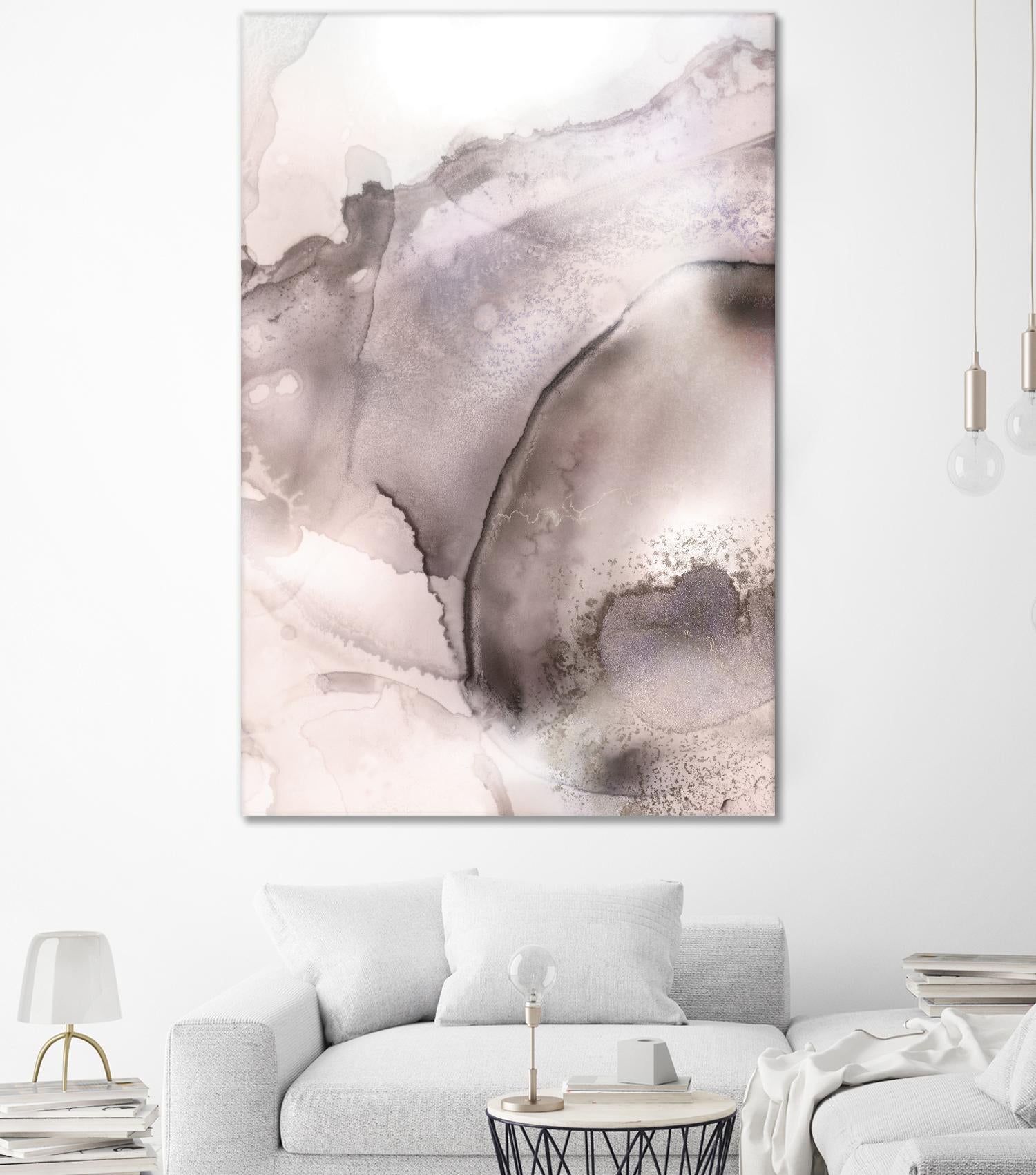 Mint Bubbles II Lavender Version by PI Studio on GIANT ART - white abstract