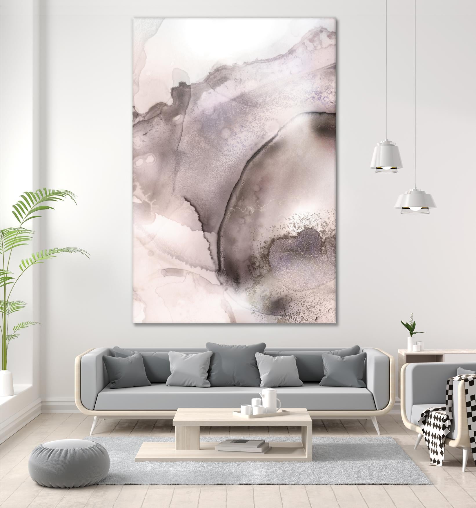 Mint Bubbles II Lavender Version by PI Studio on GIANT ART - white abstract