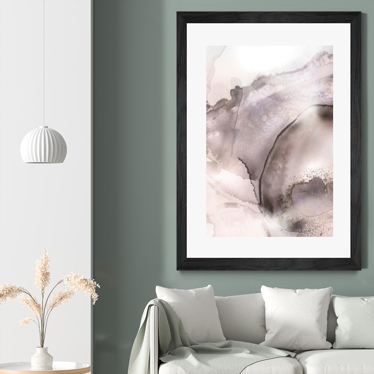 Mint Bubbles II Lavender Version by PI Studio on GIANT ART - white abstract