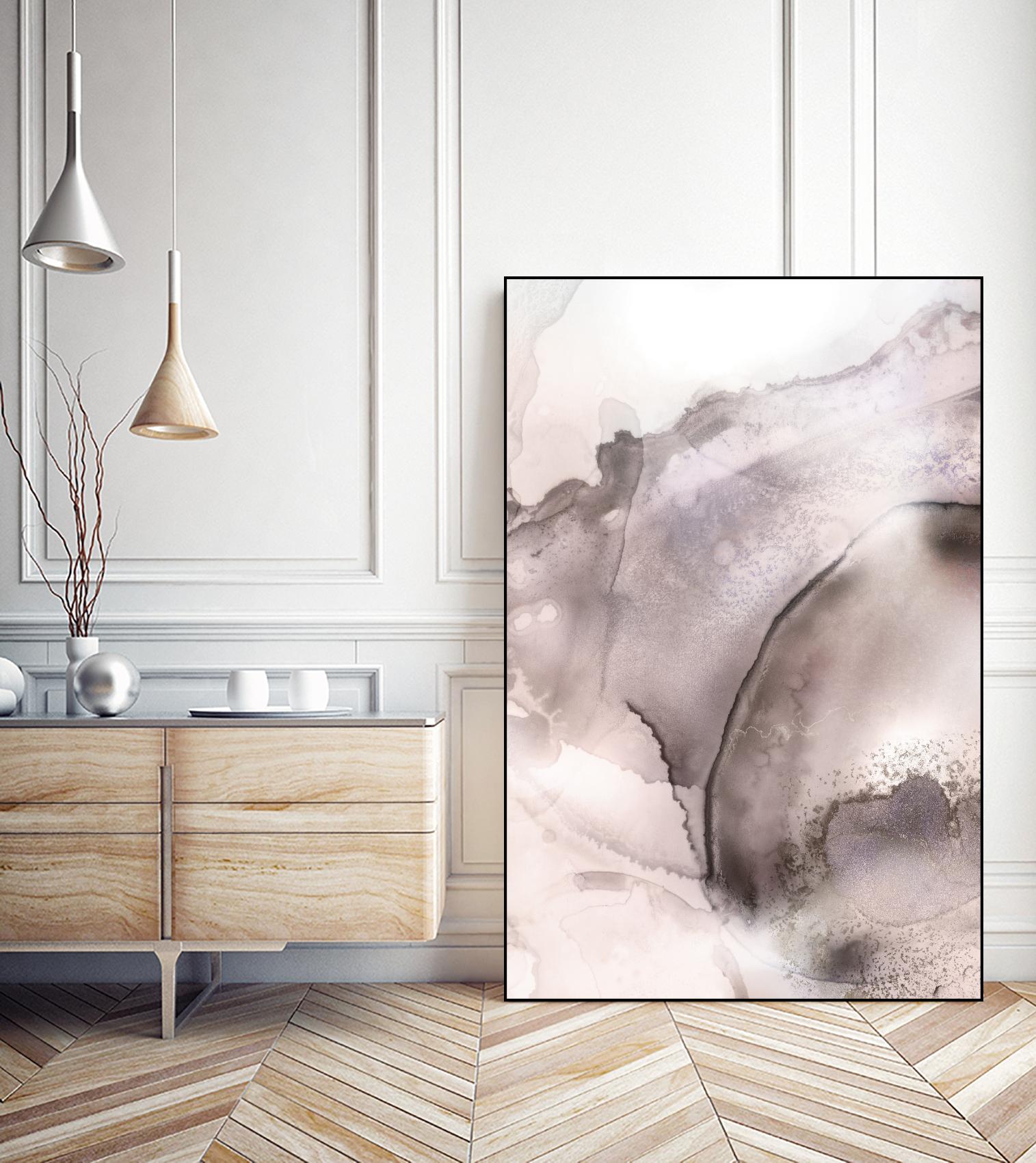 Mint Bubbles II Lavender Version by PI Studio on GIANT ART - white abstract