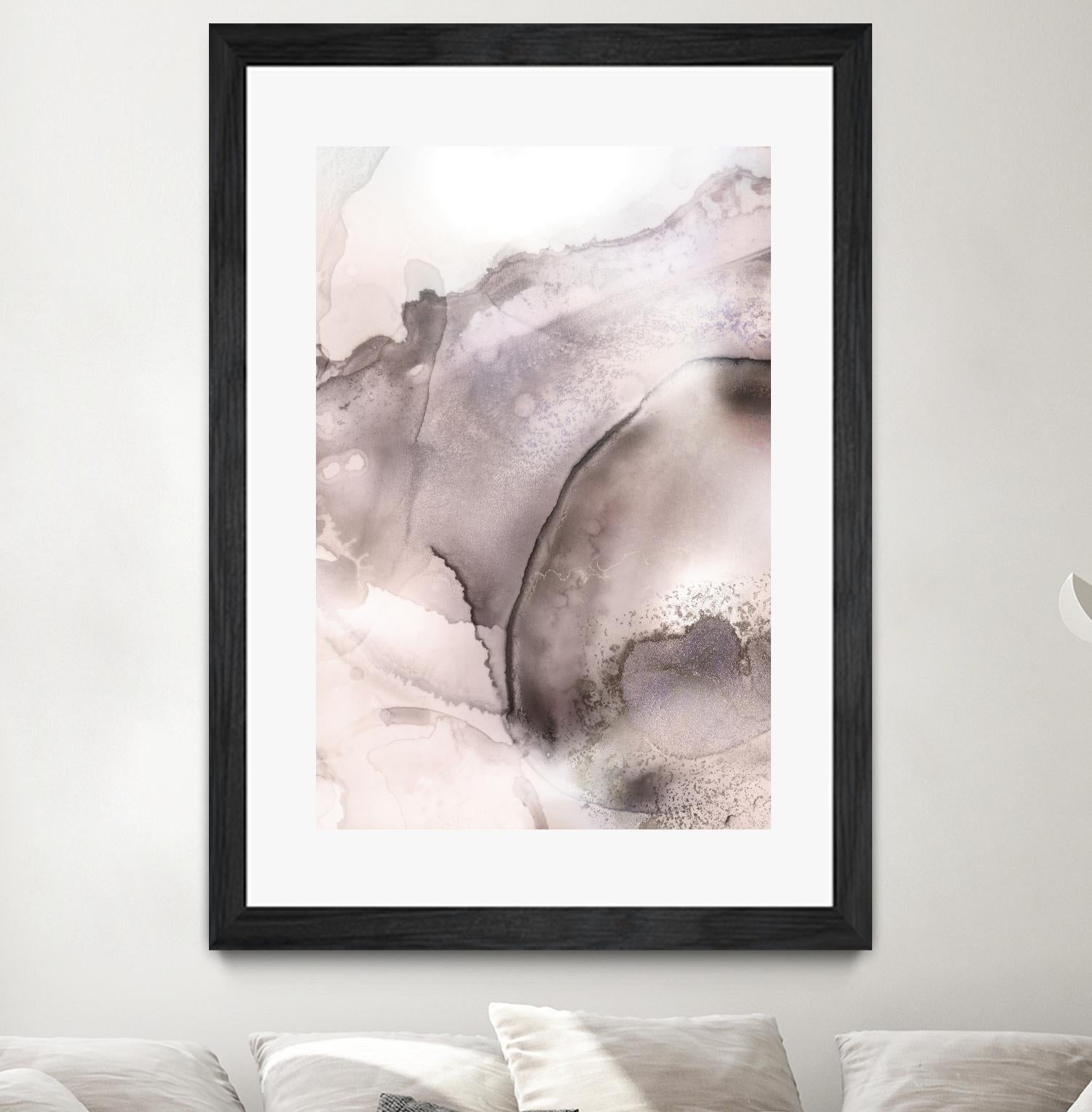 Mint Bubbles II Lavender Version by PI Studio on GIANT ART - white abstract