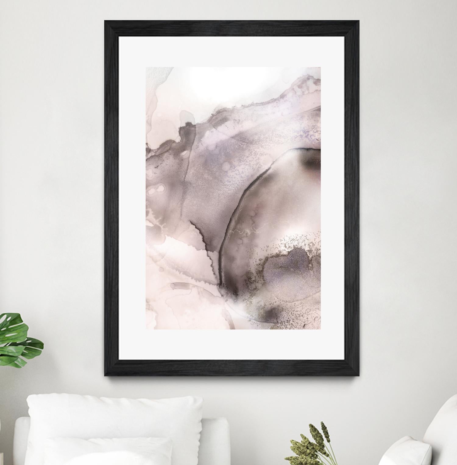 Mint Bubbles II Lavender Version by PI Studio on GIANT ART - white abstract