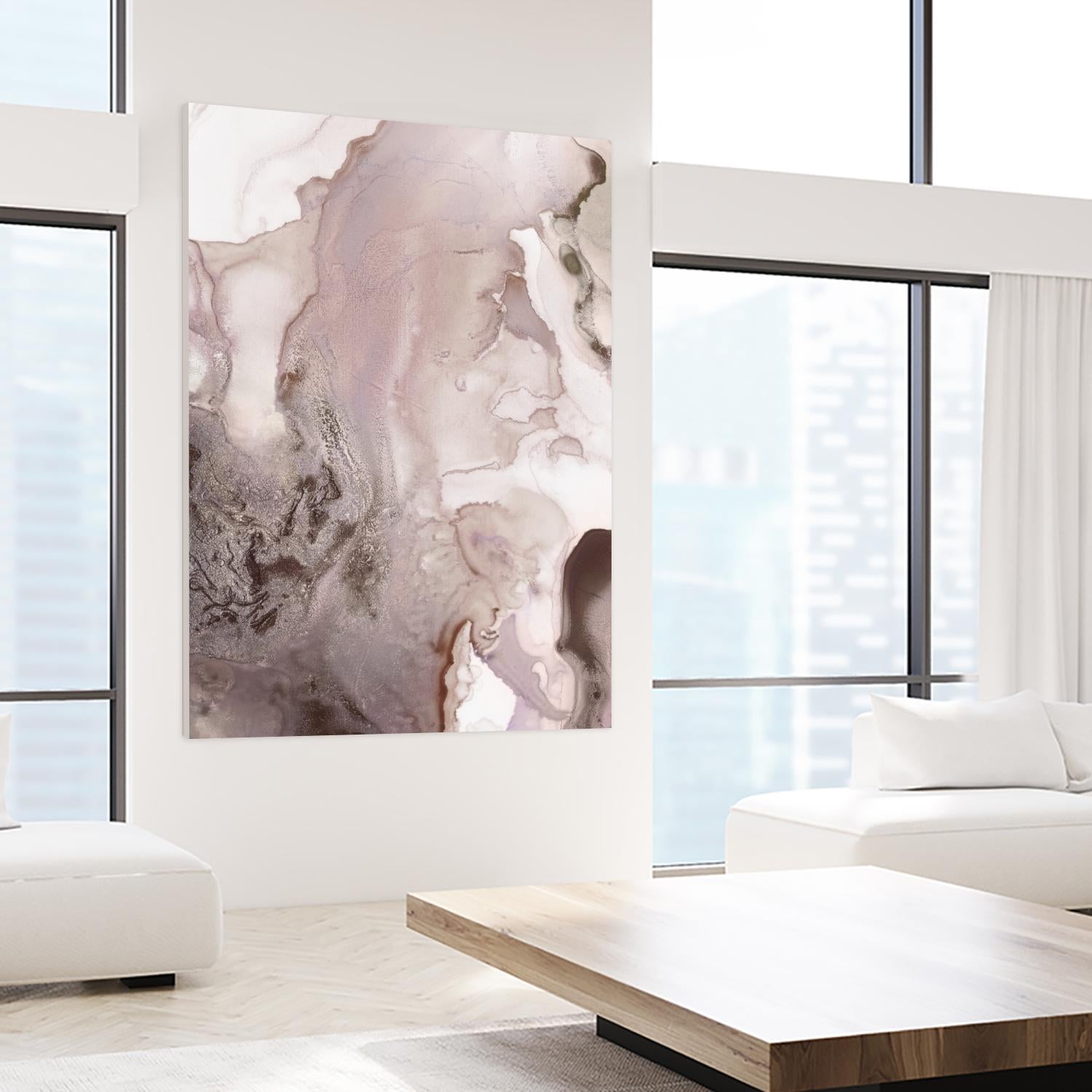 Mint Bubbles III Lavender Version by PI Studio on GIANT ART - white abstract