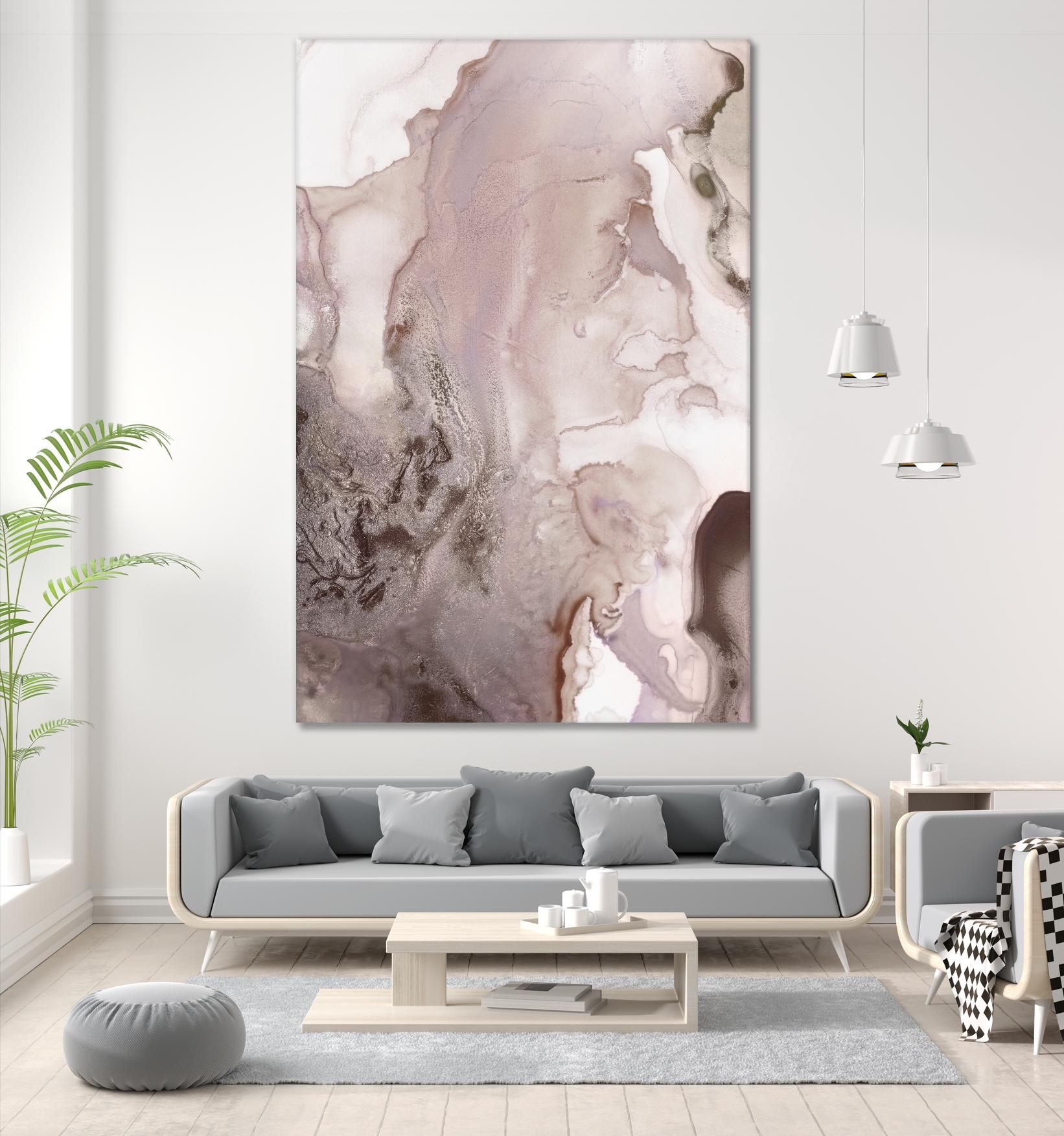 Mint Bubbles III Lavender Version by PI Studio on GIANT ART - white abstract