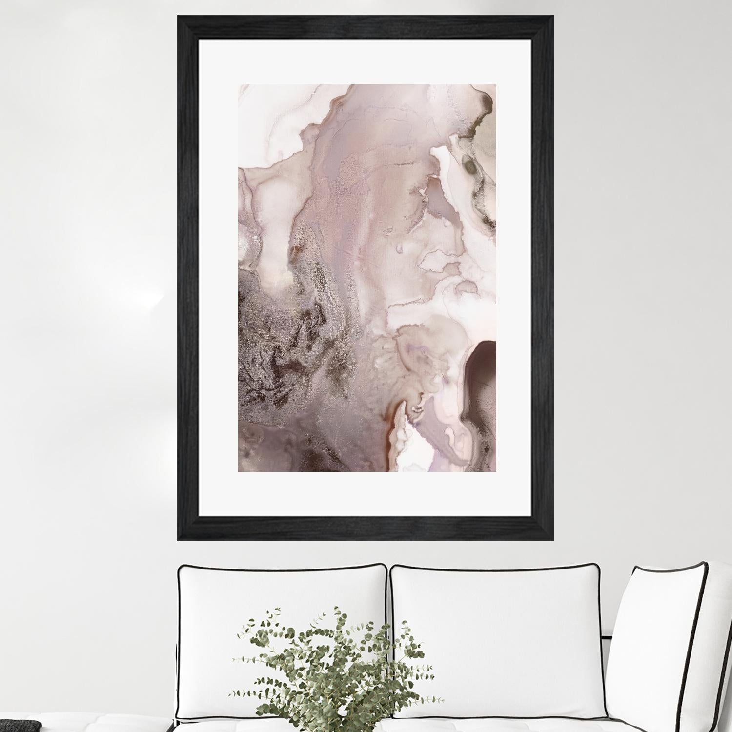 Mint Bubbles III Lavender Version by PI Studio on GIANT ART - white abstract