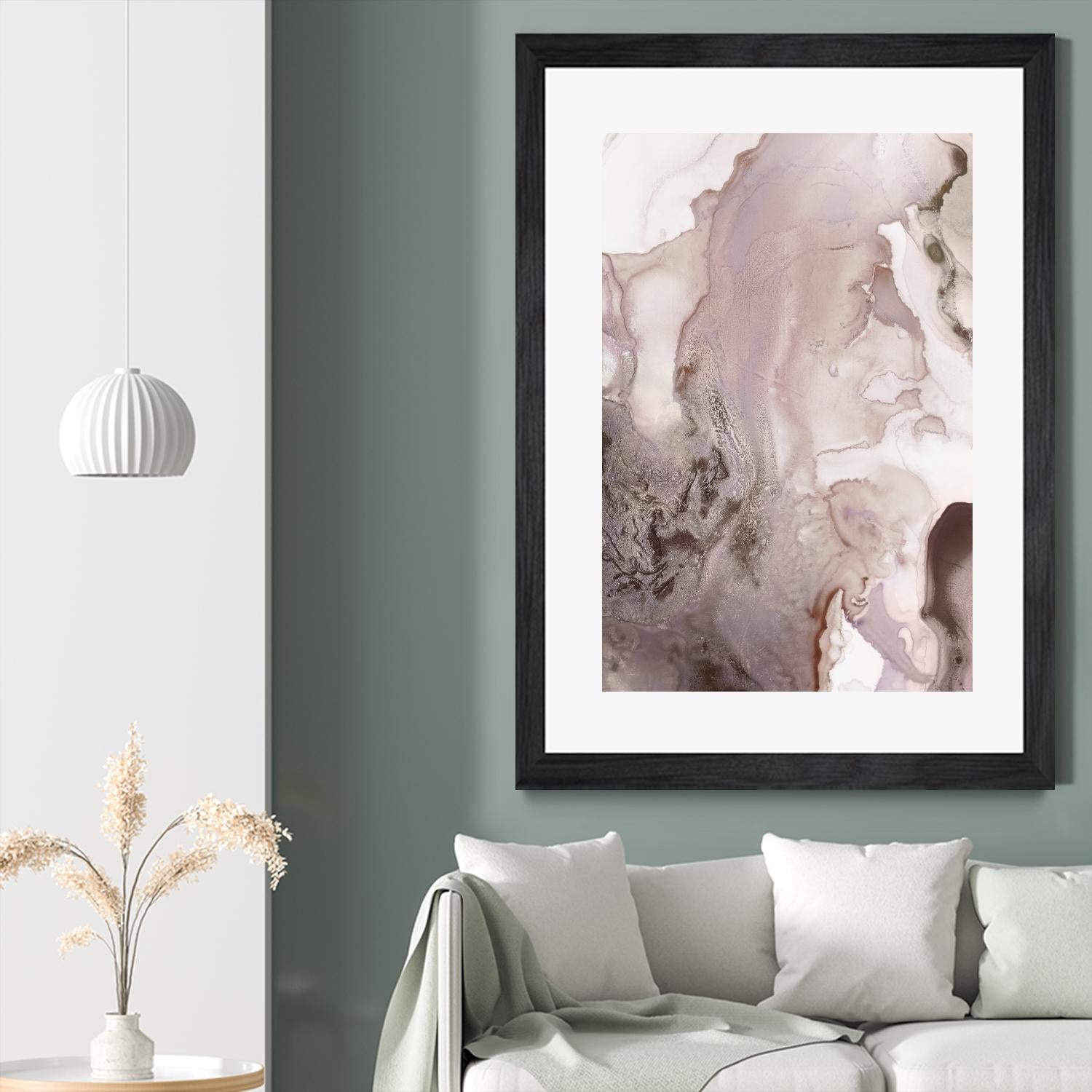 Mint Bubbles III Lavender Version by PI Studio on GIANT ART - white abstract