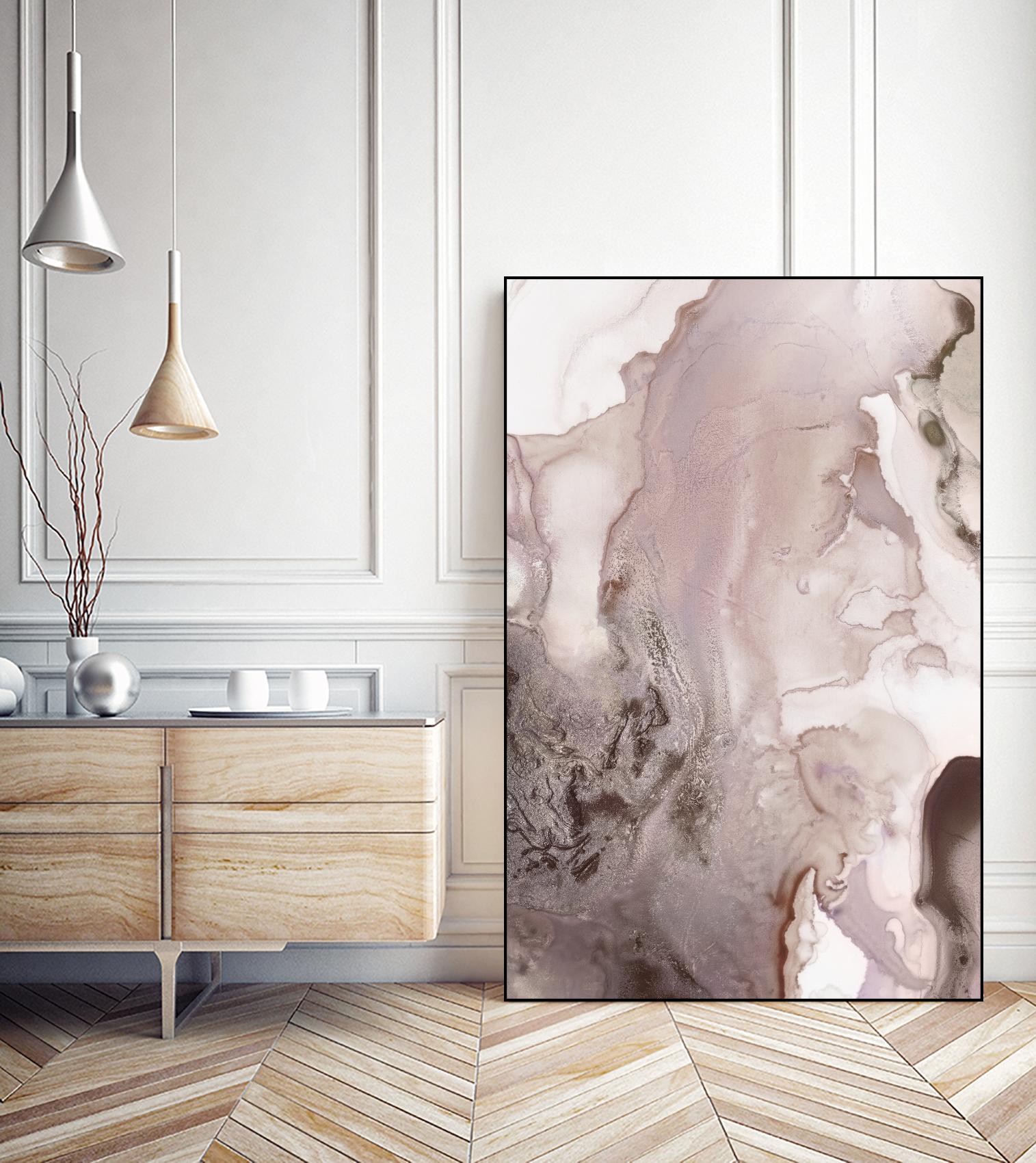 Mint Bubbles III Lavender Version by PI Studio on GIANT ART - white abstract