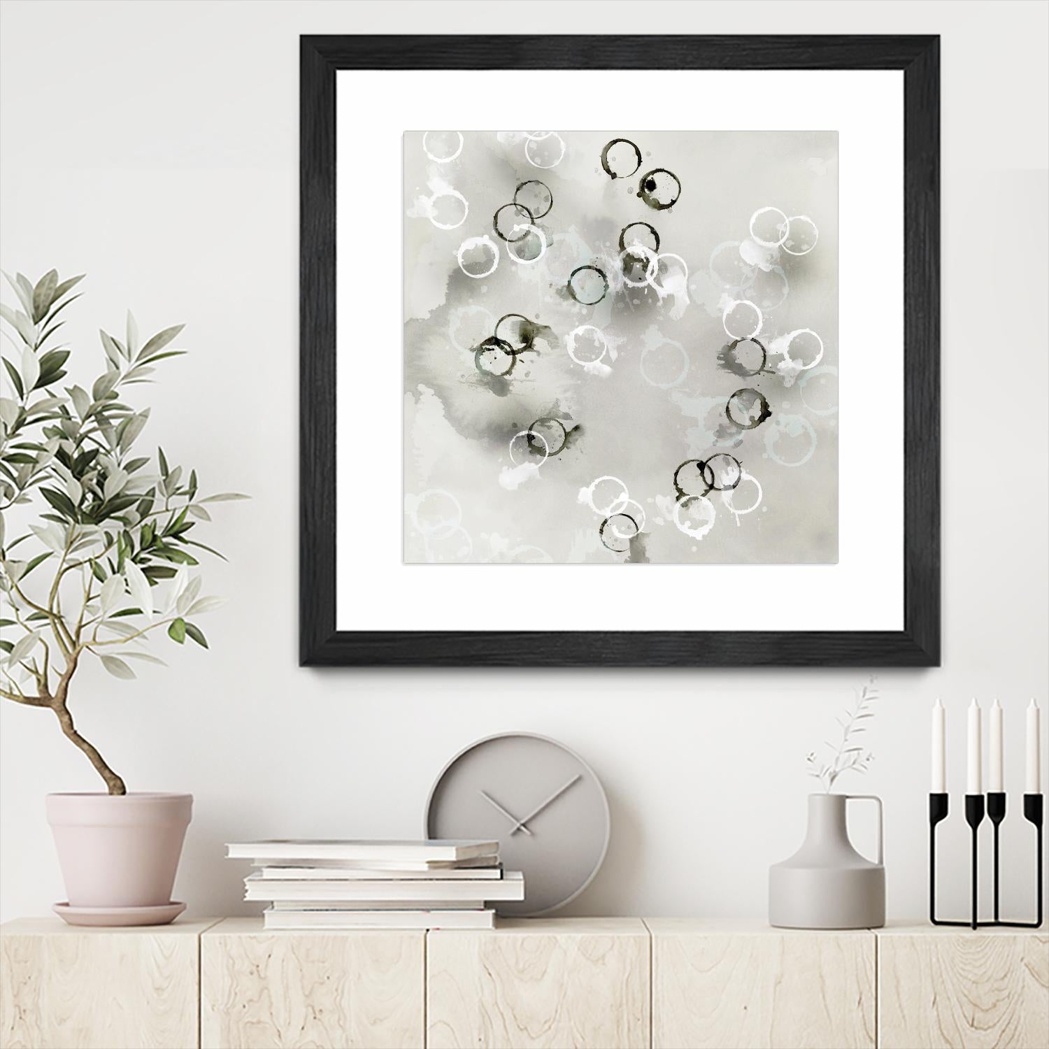 Stains I by PI Studio on GIANT ART - white abstract