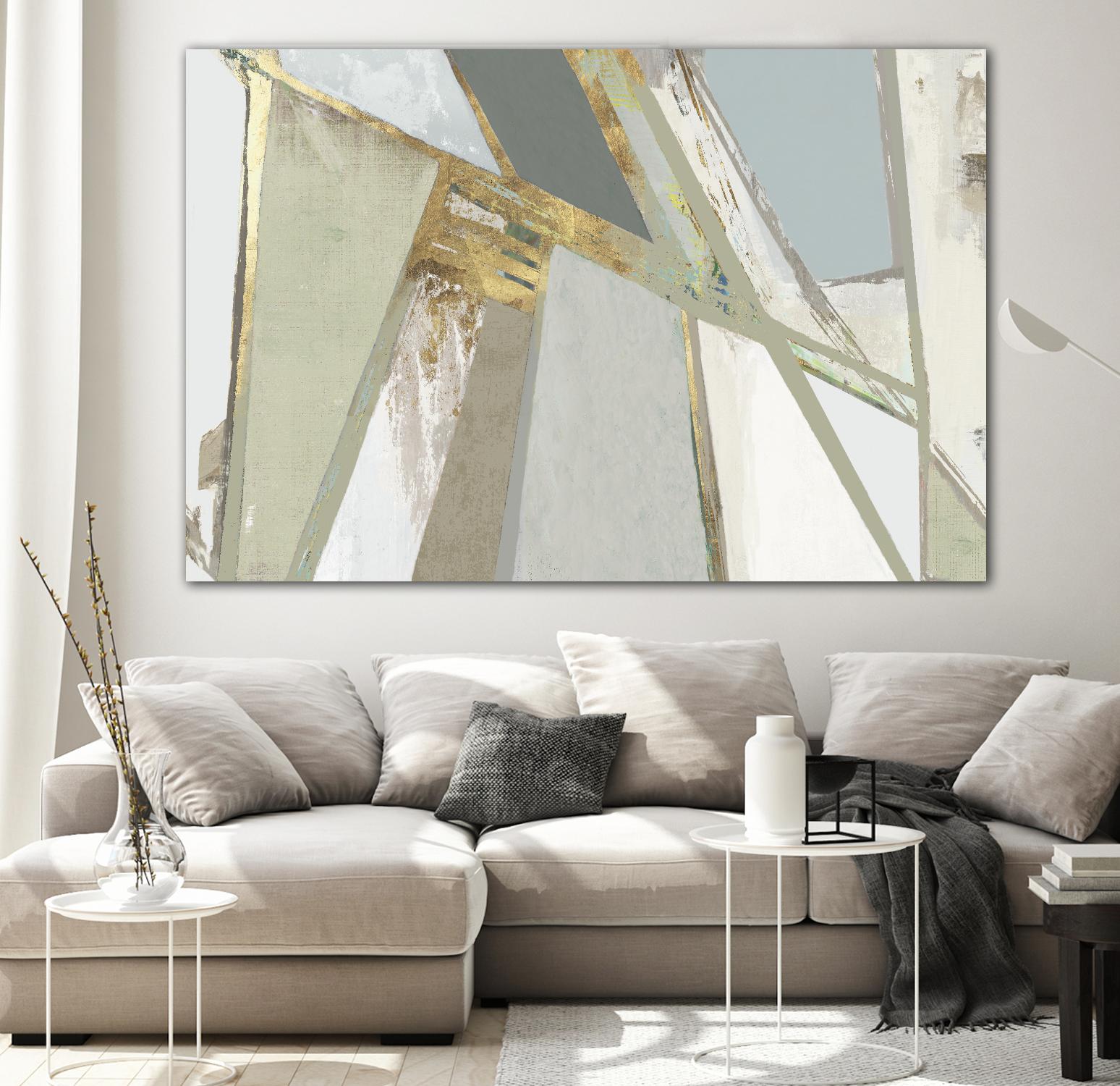 Warm Geometric I Neutral Version by PI Studio on GIANT ART - gold abstract