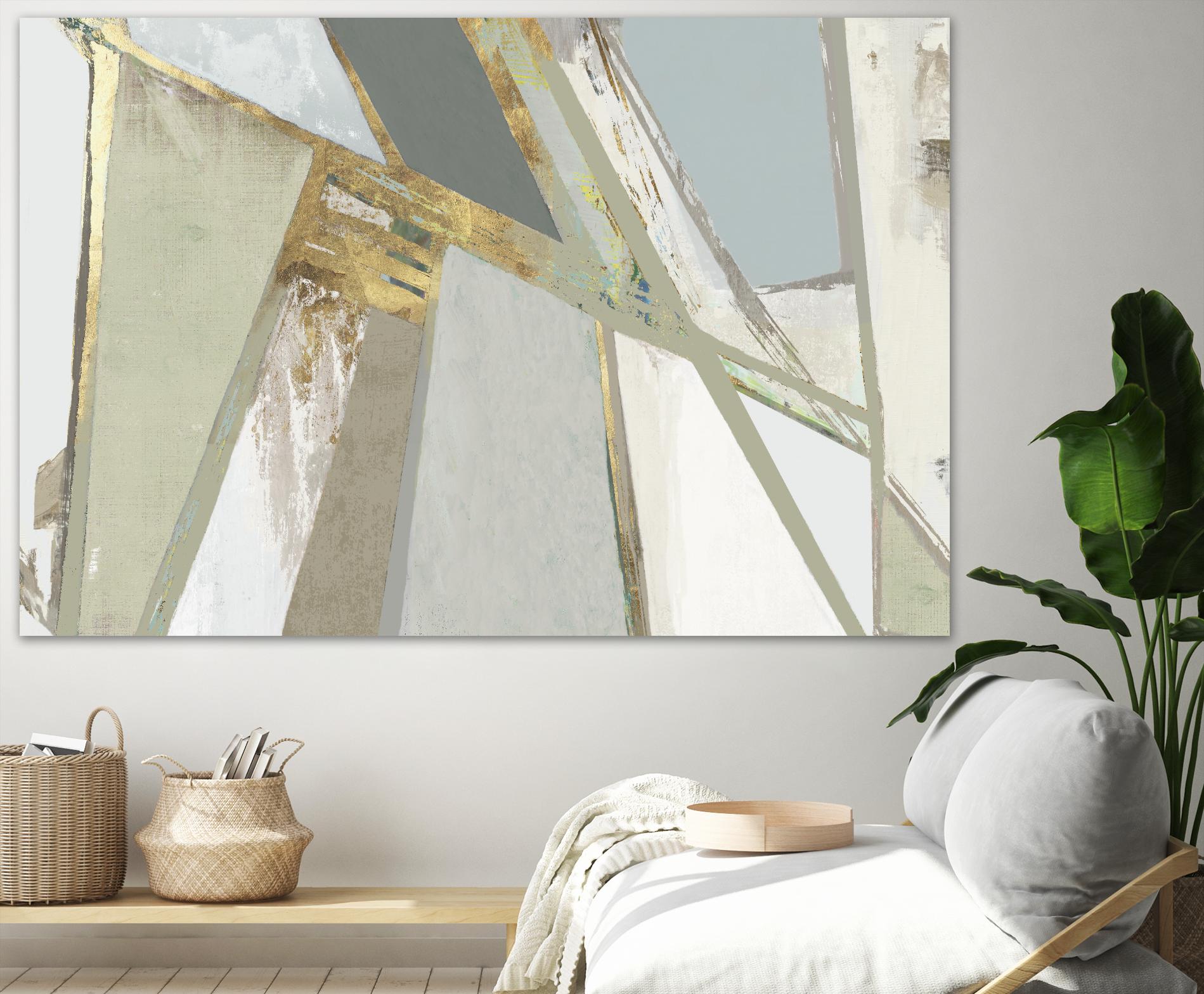 Warm Geometric I Neutral Version by PI Studio on GIANT ART - gold abstract