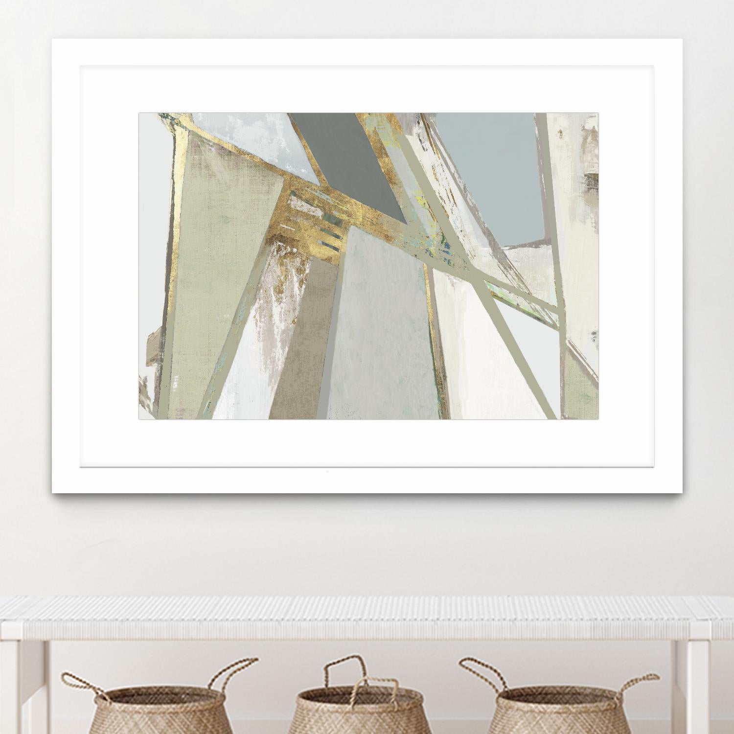 Warm Geometric I Neutral Version by PI Studio on GIANT ART - gold abstract