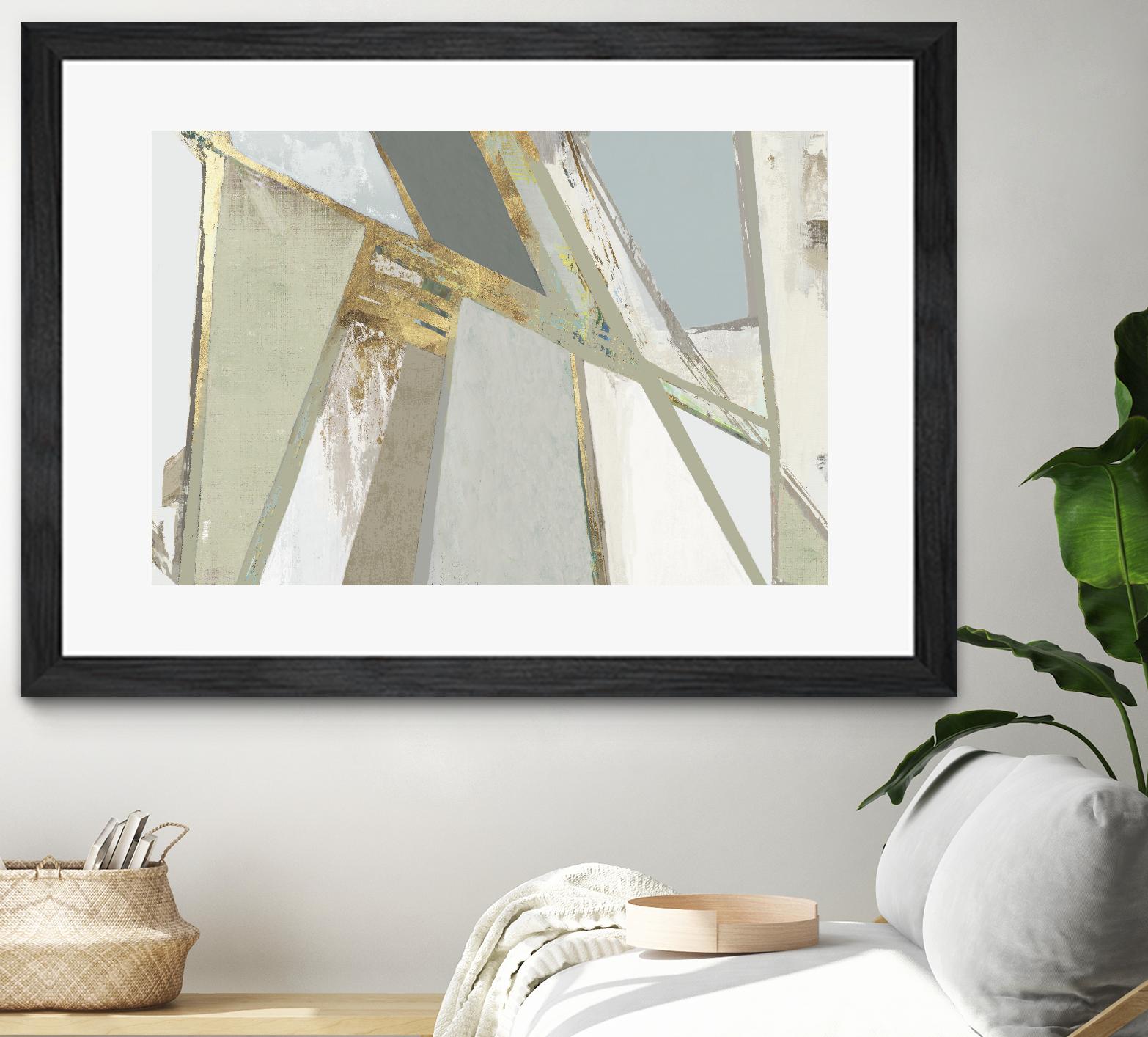 Warm Geometric I Neutral Version by PI Studio on GIANT ART - gold abstract