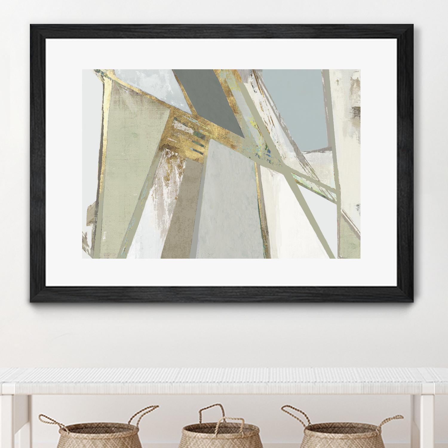 Warm Geometric I Neutral Version by PI Studio on GIANT ART - gold abstract