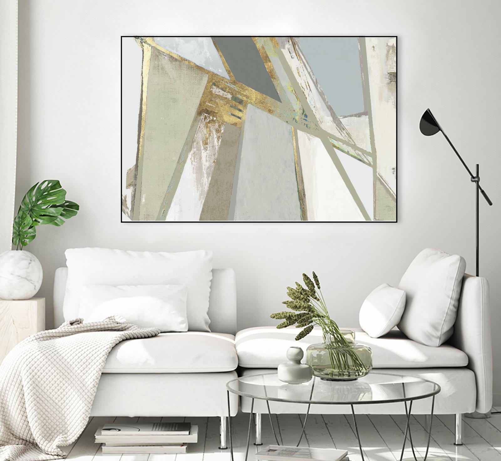 Warm Geometric I Neutral Version by PI Studio on GIANT ART - gold abstract
