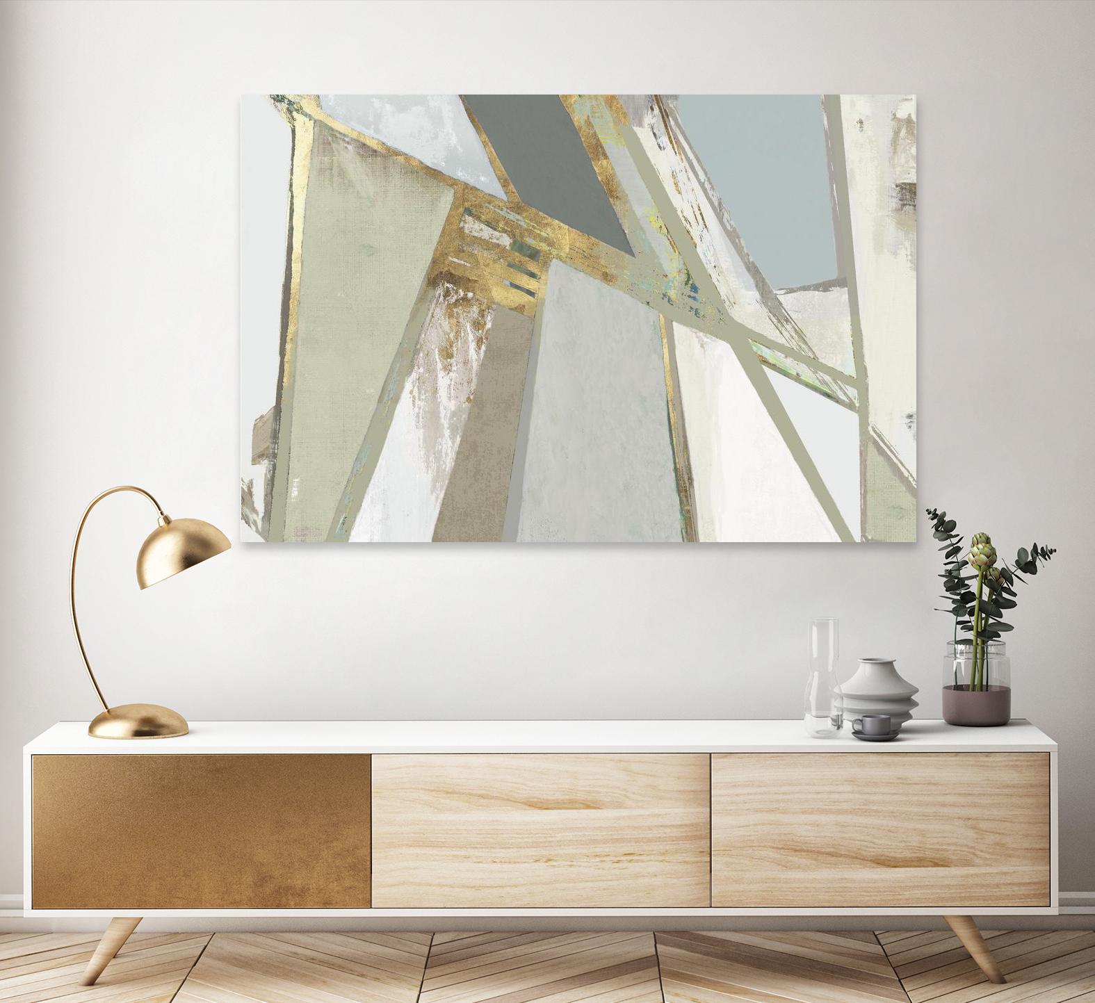 Warm Geometric I Neutral Version by PI Studio on GIANT ART - gold abstract