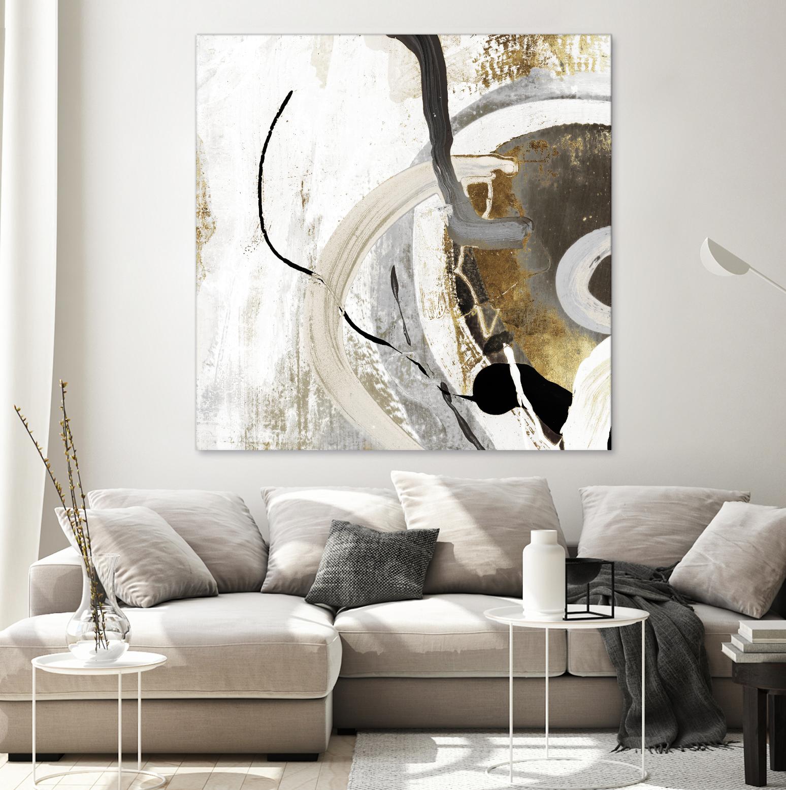 Teal - Tangled II Teal version by PI Studio on GIANT ART - grey abstract