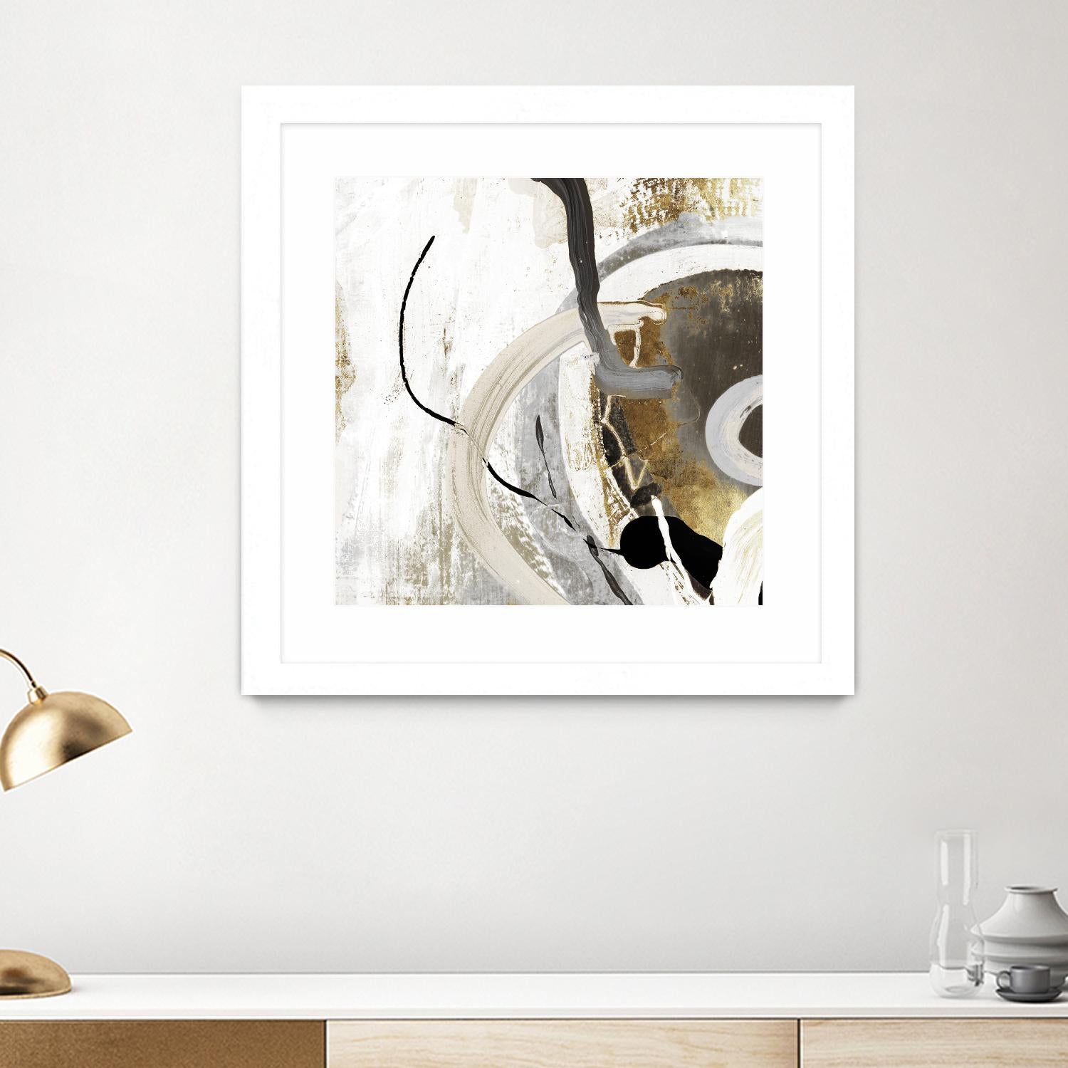 Teal - Tangled II Teal version by PI Studio on GIANT ART - grey abstract