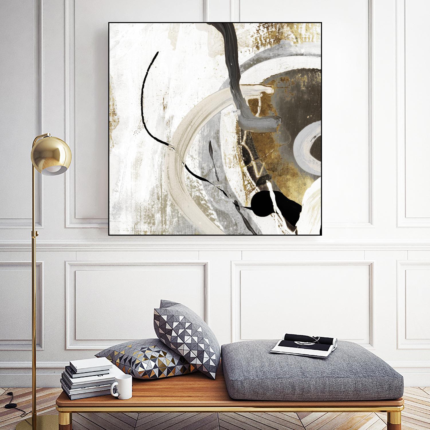 Teal - Tangled II Teal version by PI Studio on GIANT ART - grey abstract