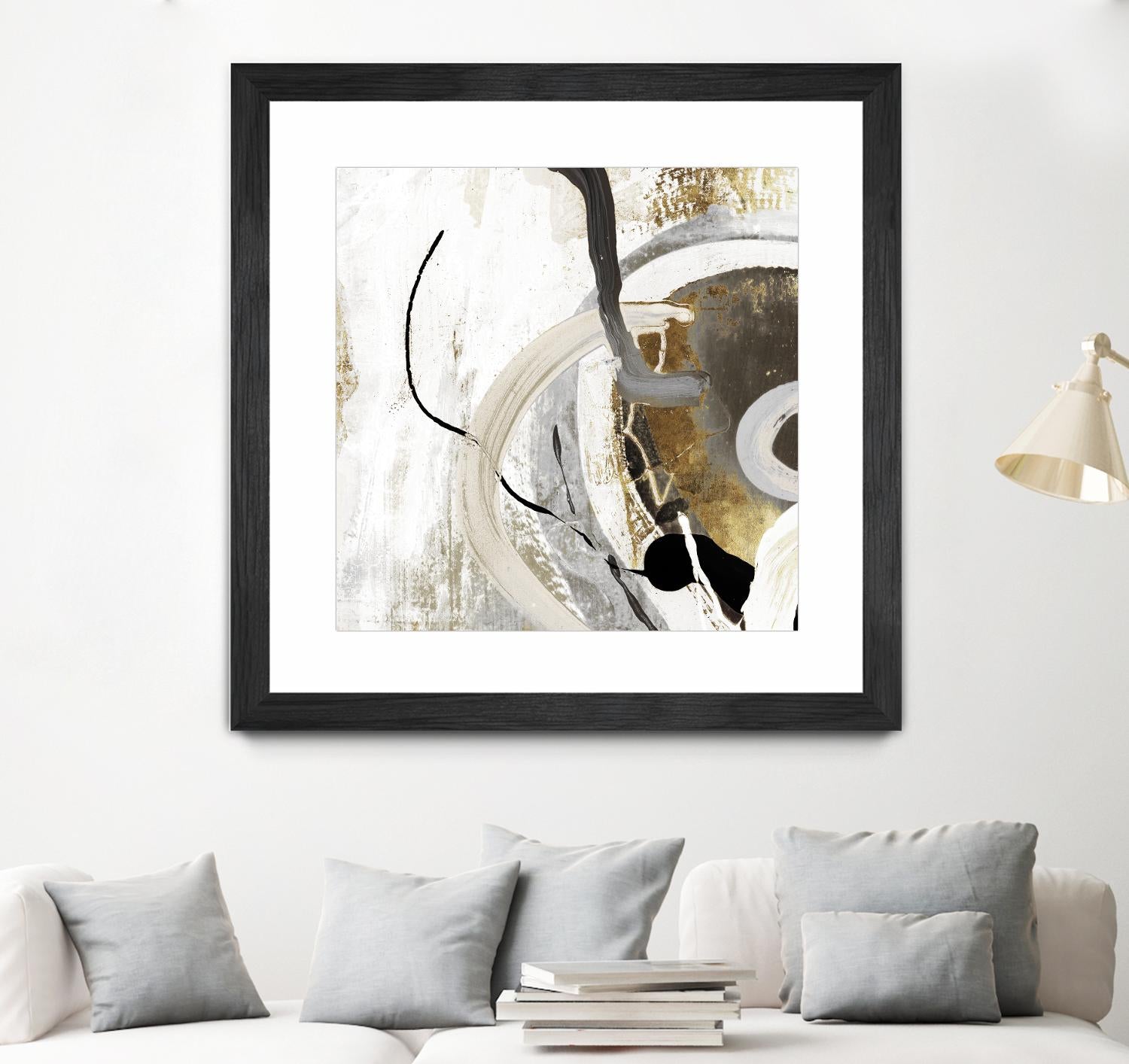 Teal - Tangled II Teal version by PI Studio on GIANT ART - grey abstract