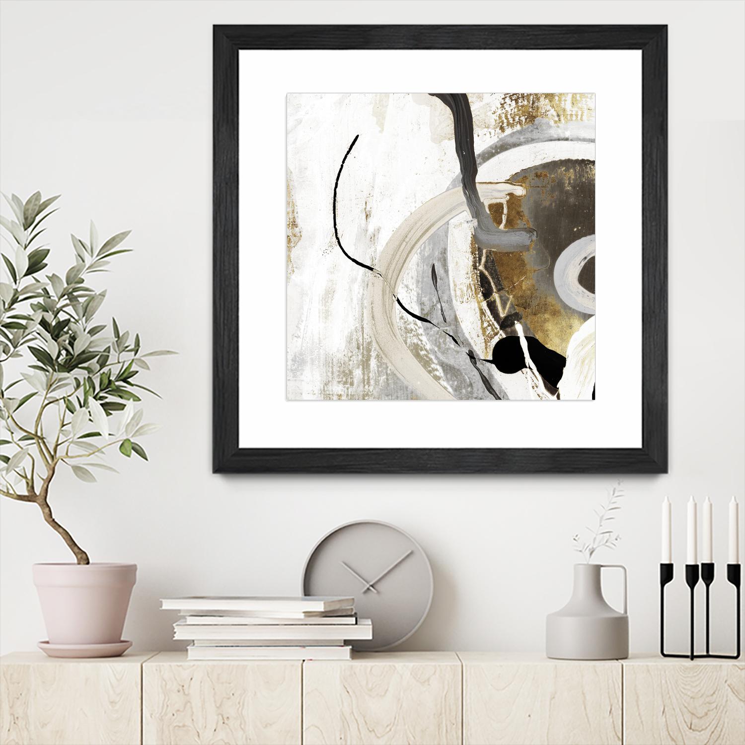 Teal - Tangled II Teal version by PI Studio on GIANT ART - grey abstract