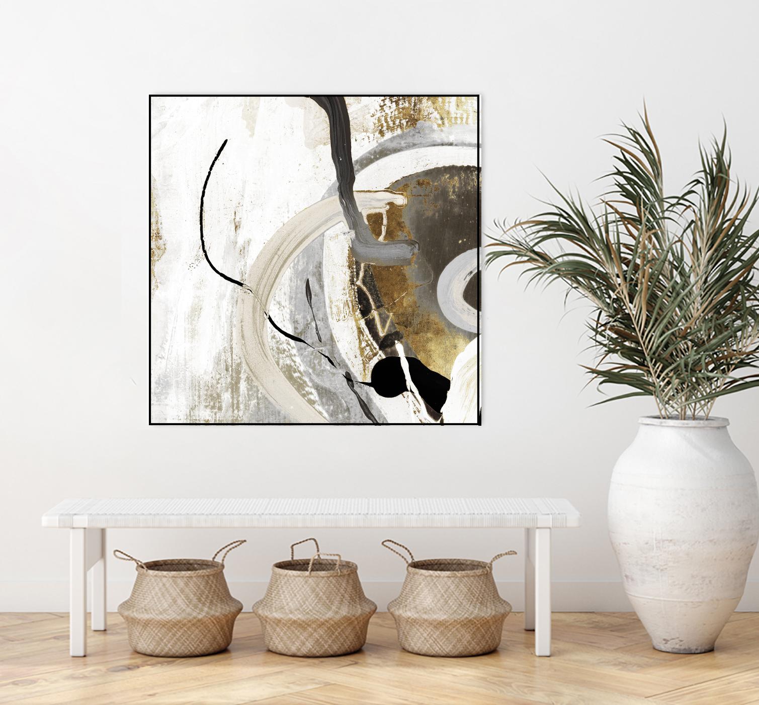 Teal - Tangled II Teal version by PI Studio on GIANT ART - grey abstract