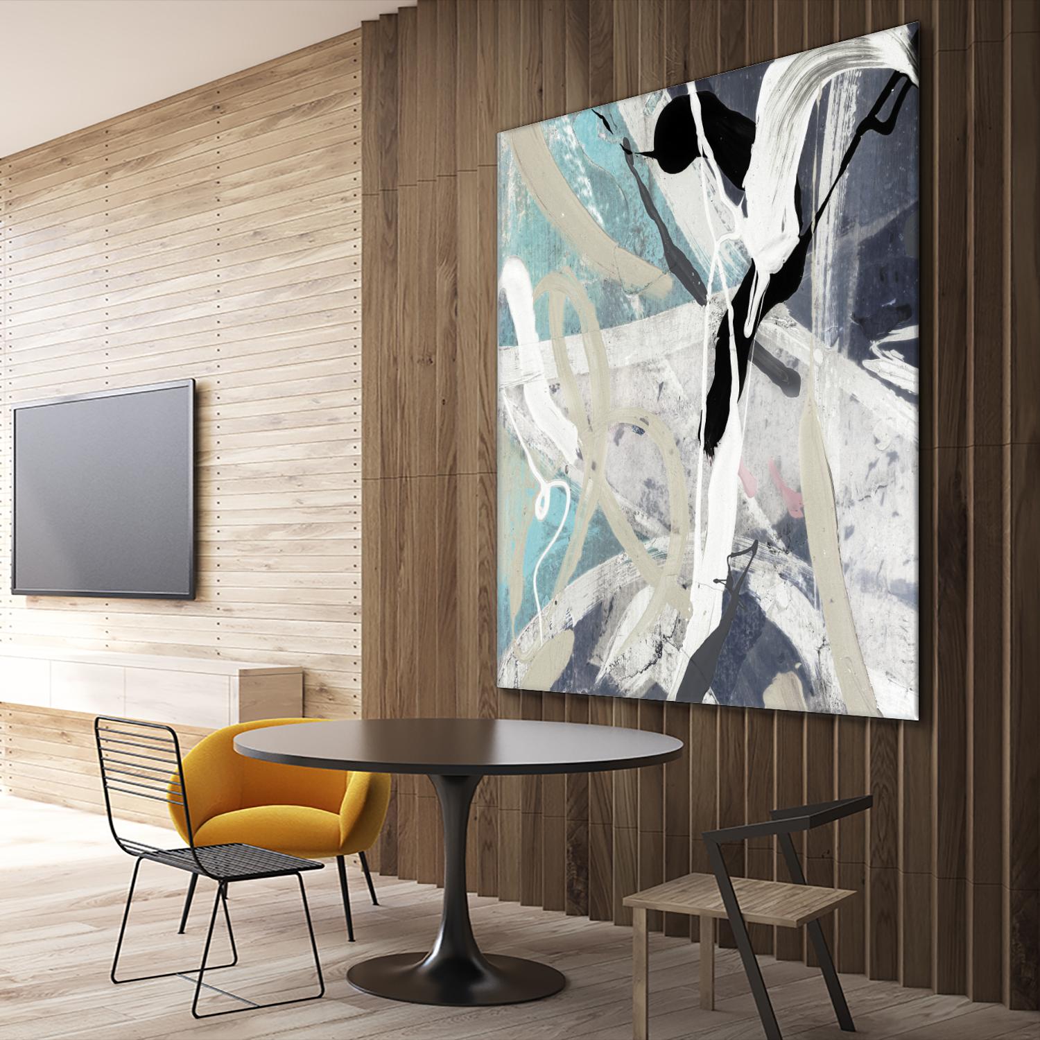 Tangled IV Teal Version by PI Studio on GIANT ART - cyan abstract