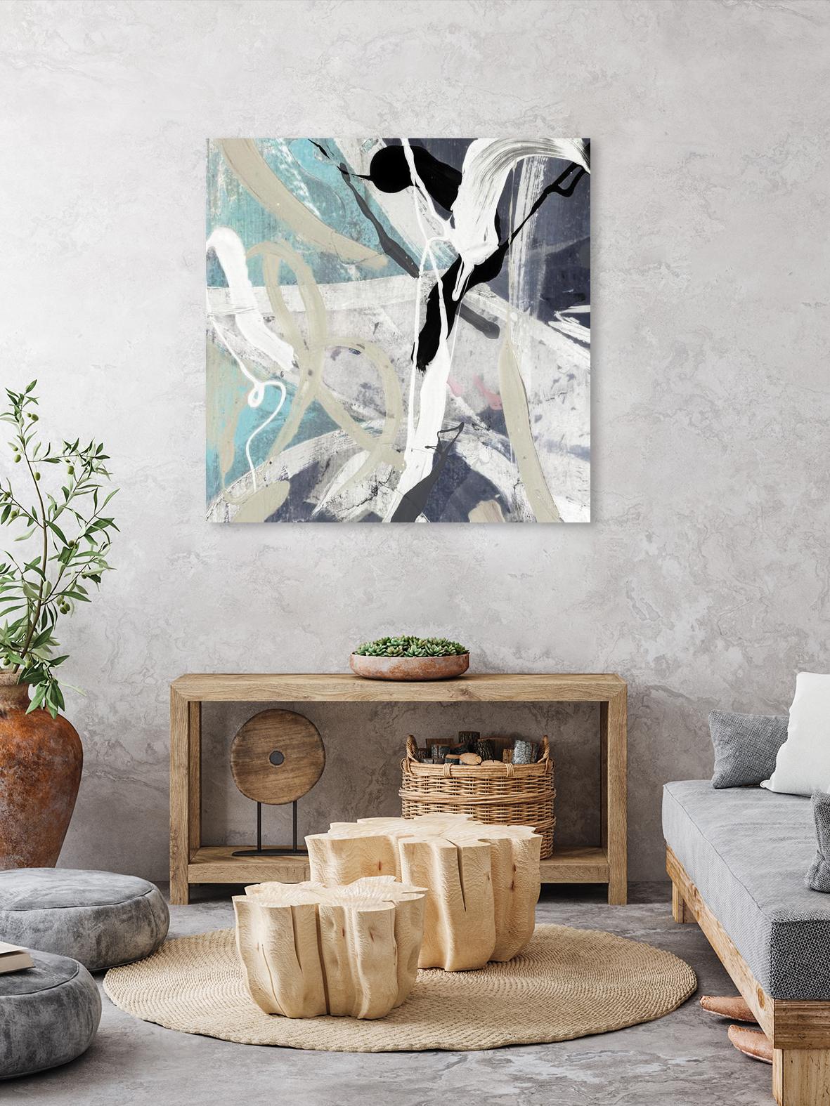 Tangled IV Teal Version by PI Studio on GIANT ART - cyan abstract