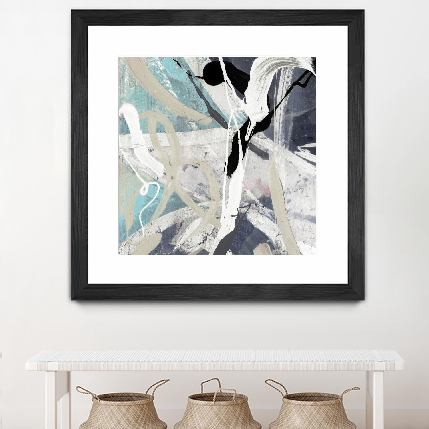 Tangled IV Teal Version by PI Studio on GIANT ART - cyan abstract