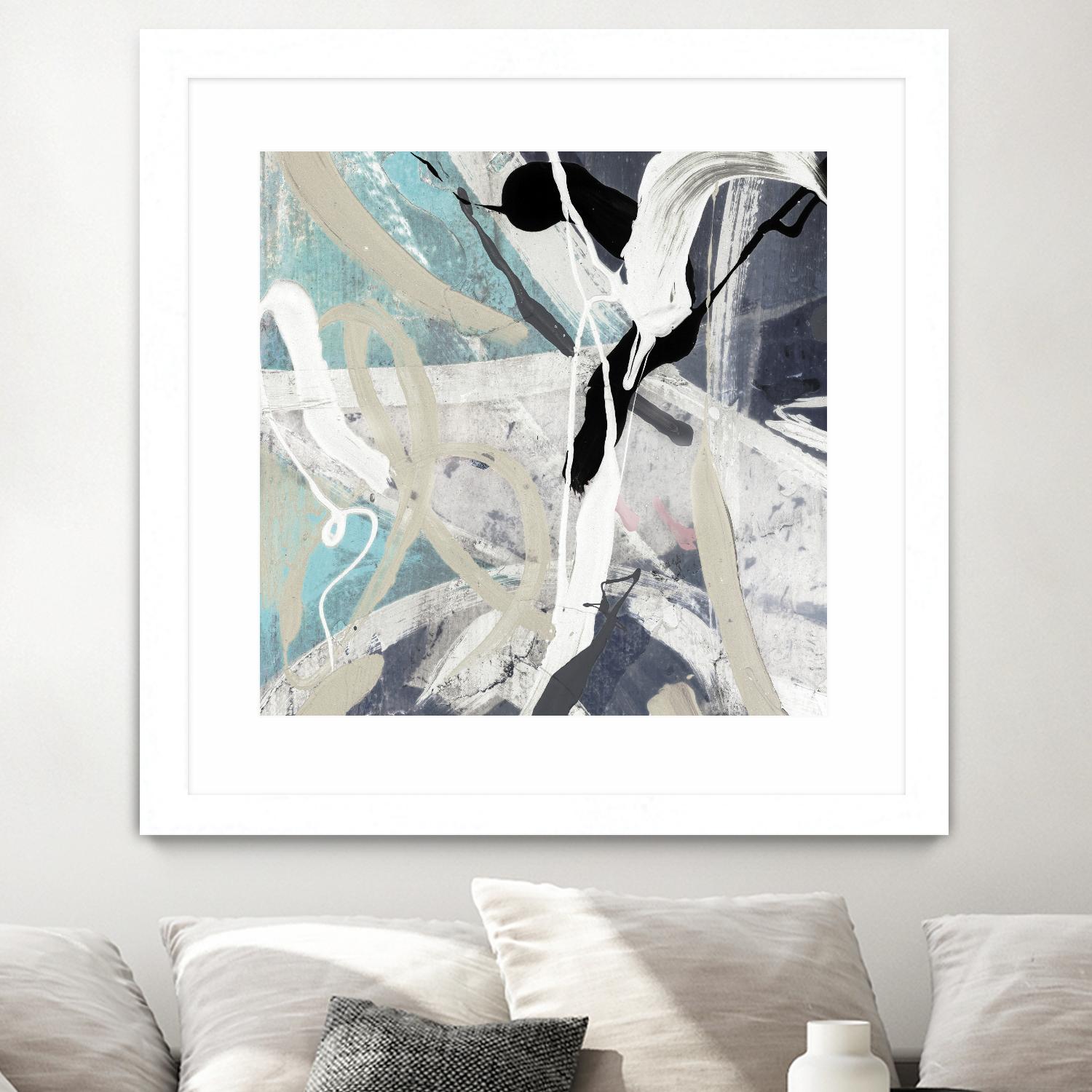 Tangled IV Teal Version by PI Studio on GIANT ART - cyan abstract