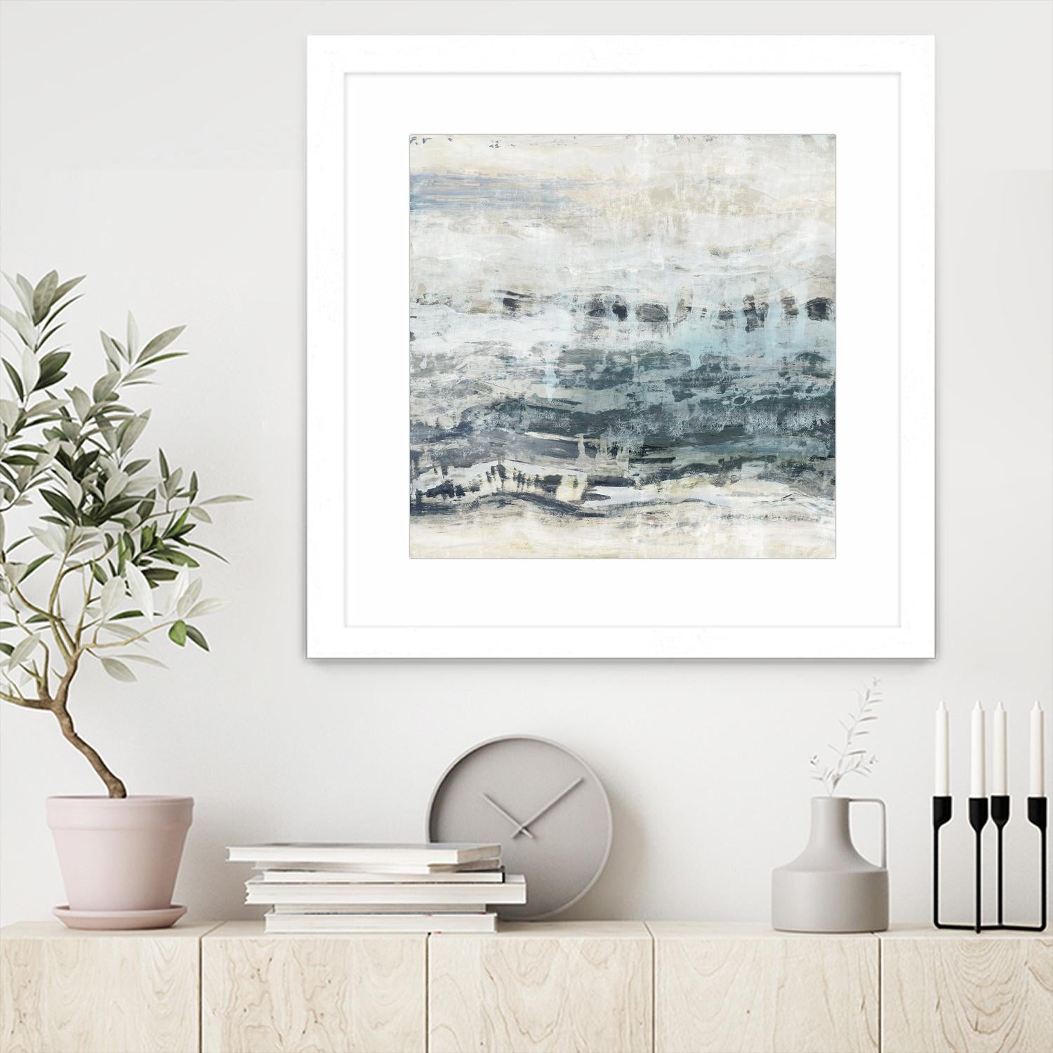 Black Waves by PI Studio on GIANT ART - blue abstract