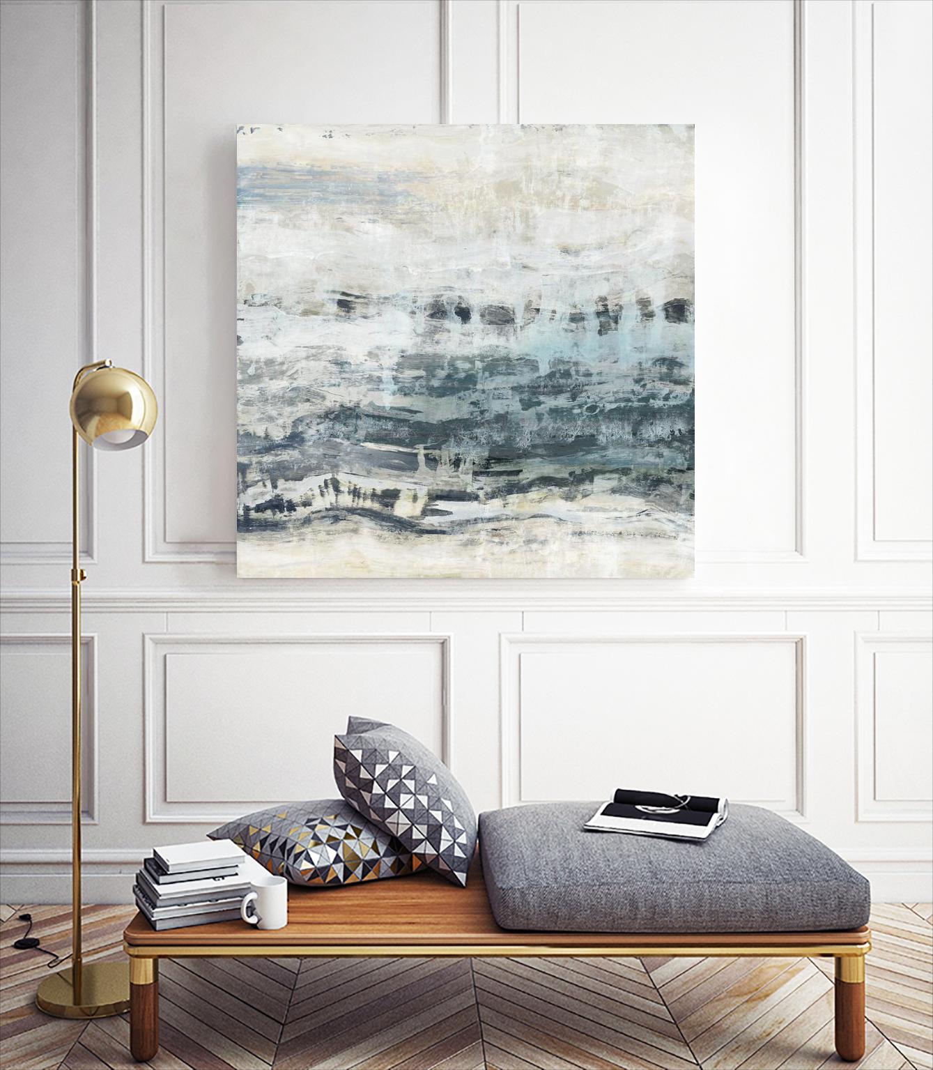 Black Waves by PI Studio on GIANT ART - blue abstract