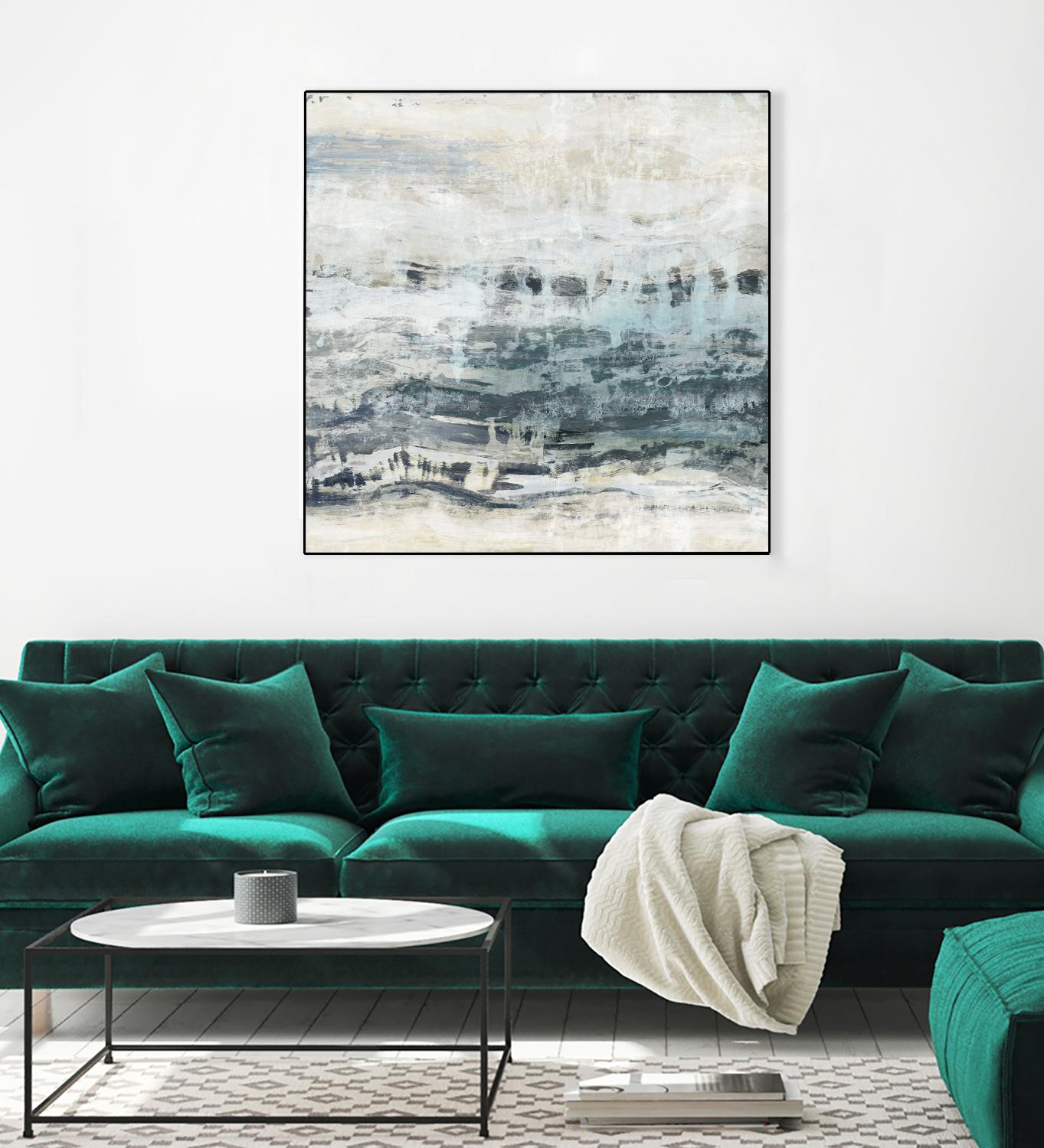 Black Waves by PI Studio on GIANT ART - blue abstract