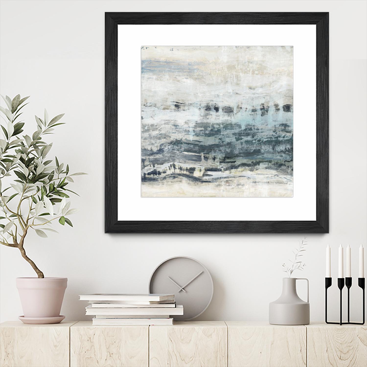 Black Waves by PI Studio on GIANT ART - blue abstract