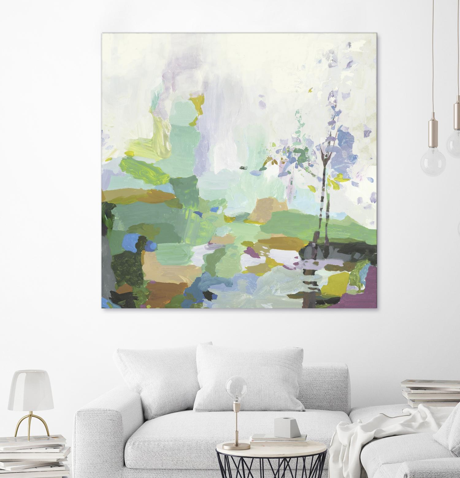 Single tree by PI Studio on GIANT ART - green abstract