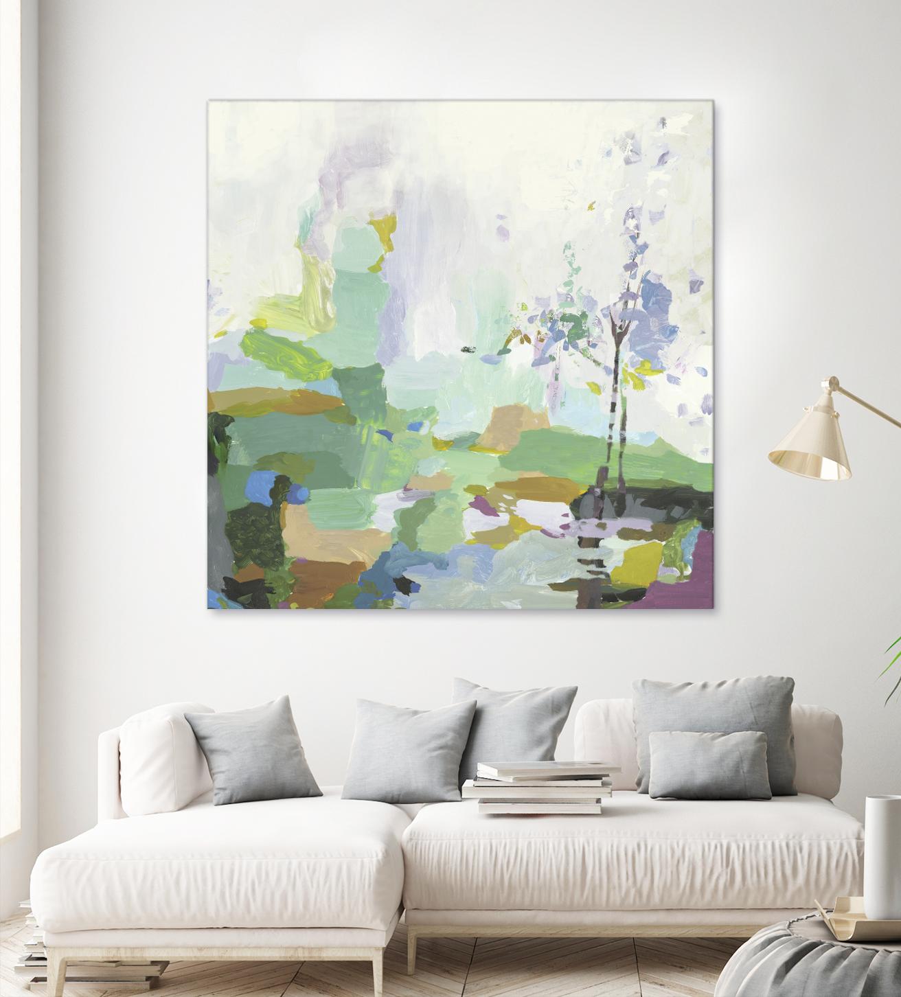 Single tree by PI Studio on GIANT ART - green abstract