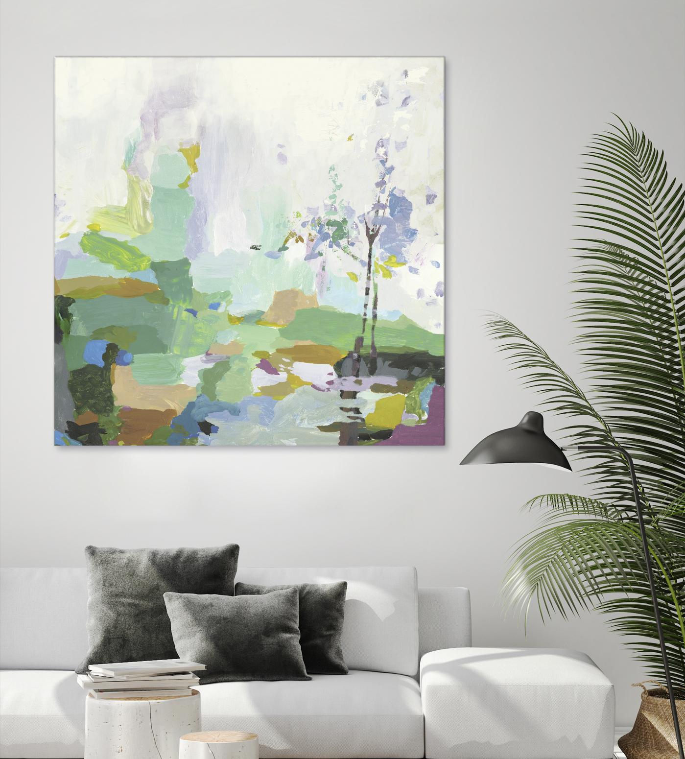 Single tree by PI Studio on GIANT ART - green abstract