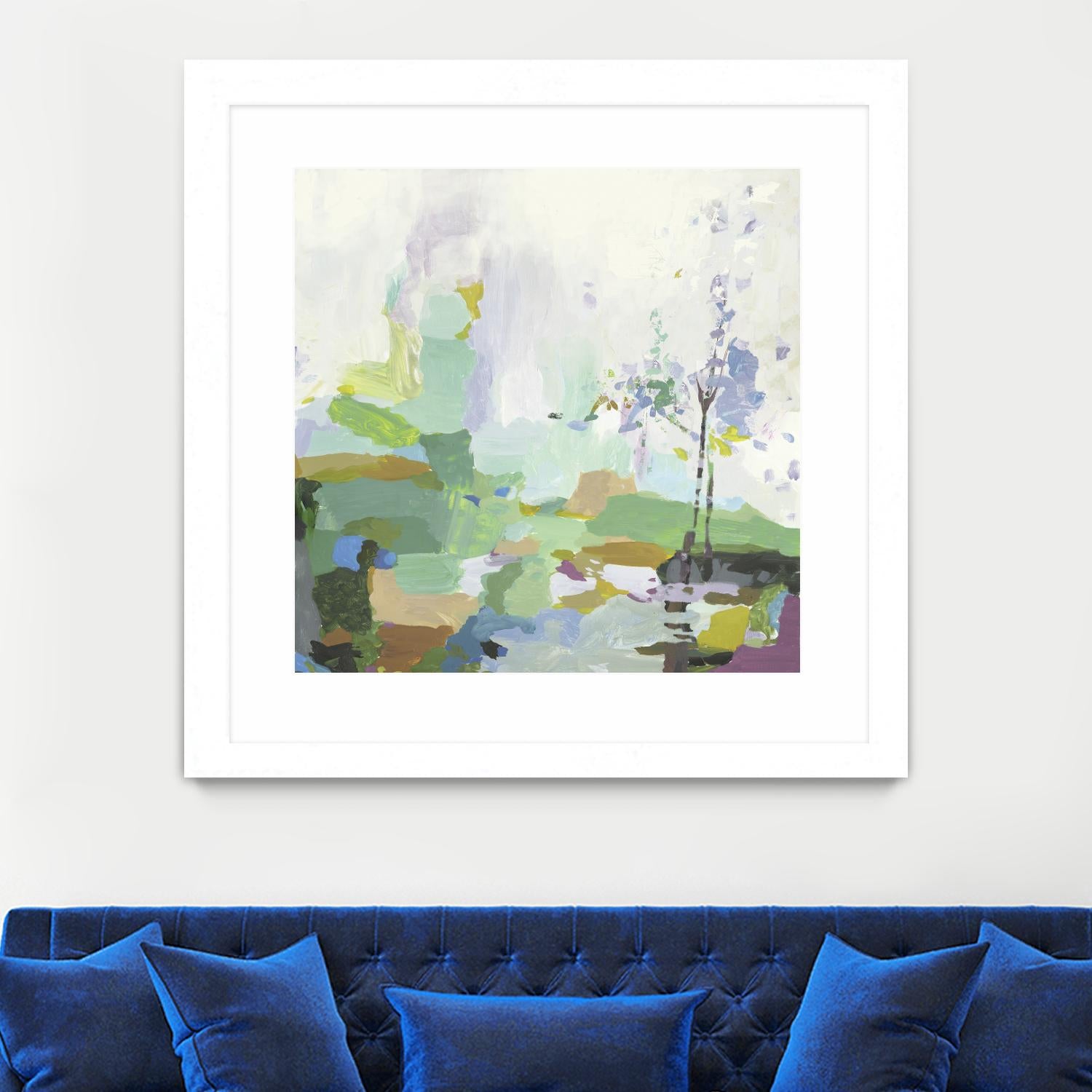 Single tree by PI Studio on GIANT ART - green abstract