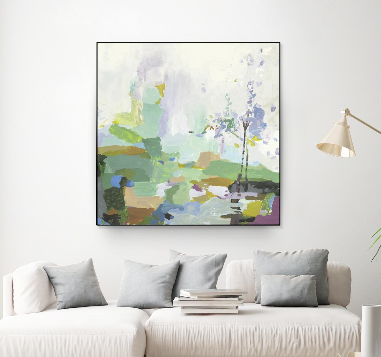 Single tree by PI Studio on GIANT ART - green abstract