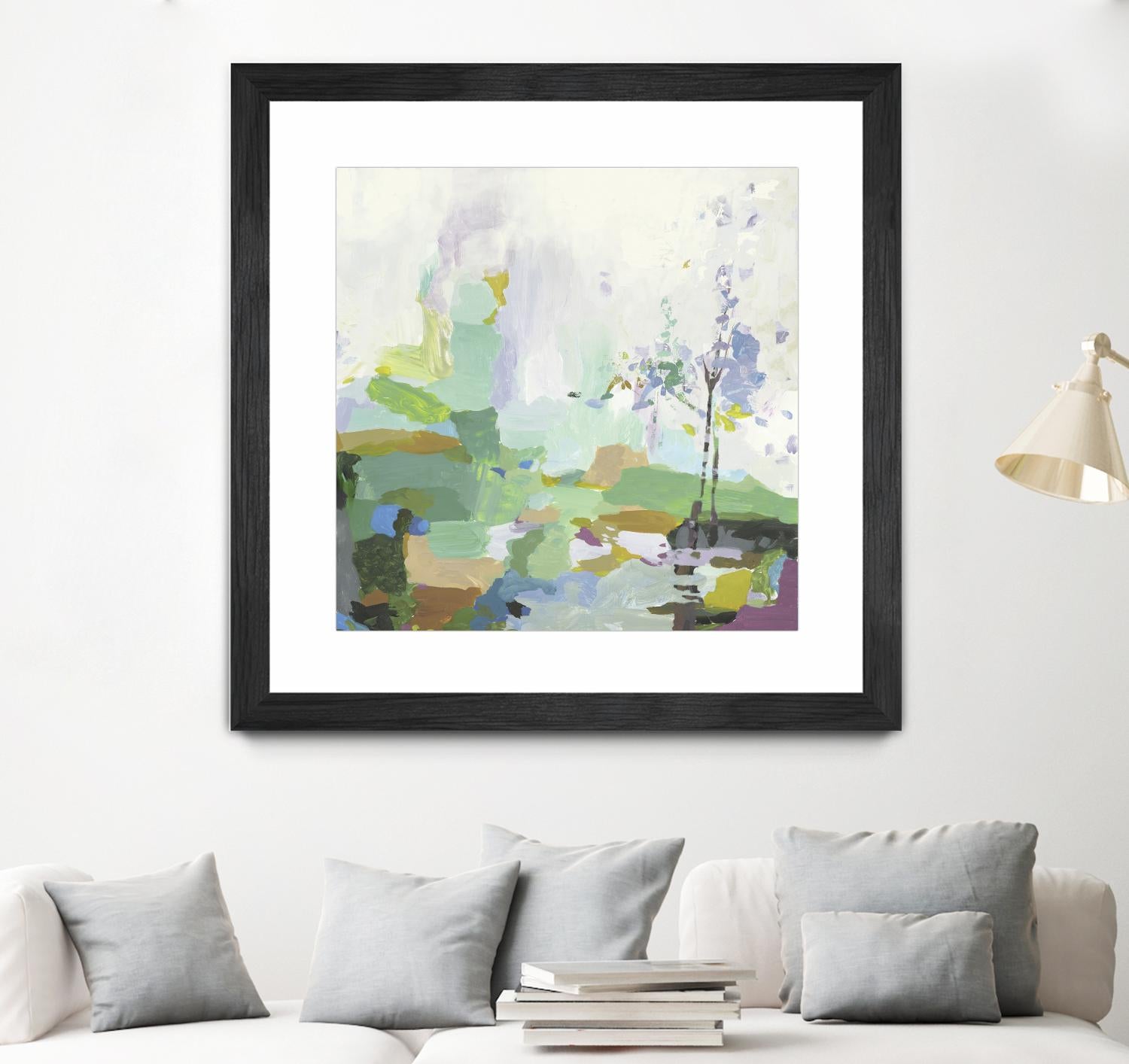 Single tree by PI Studio on GIANT ART - green abstract