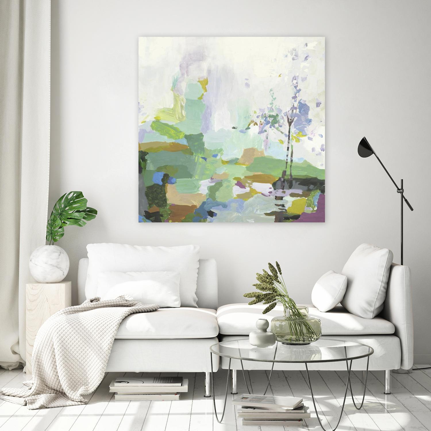 Single tree by PI Studio on GIANT ART - green abstract