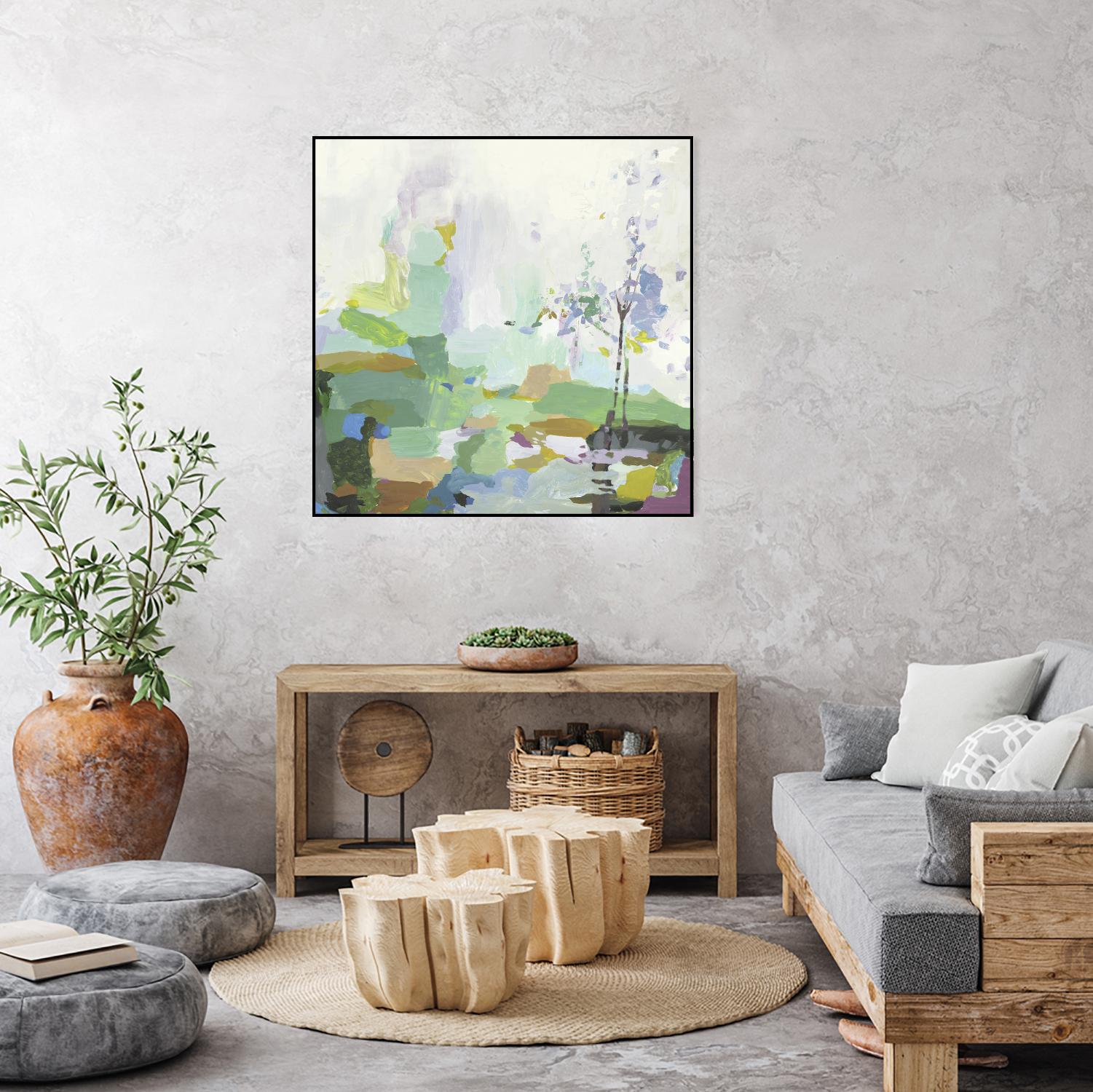 Single tree by PI Studio on GIANT ART - green abstract