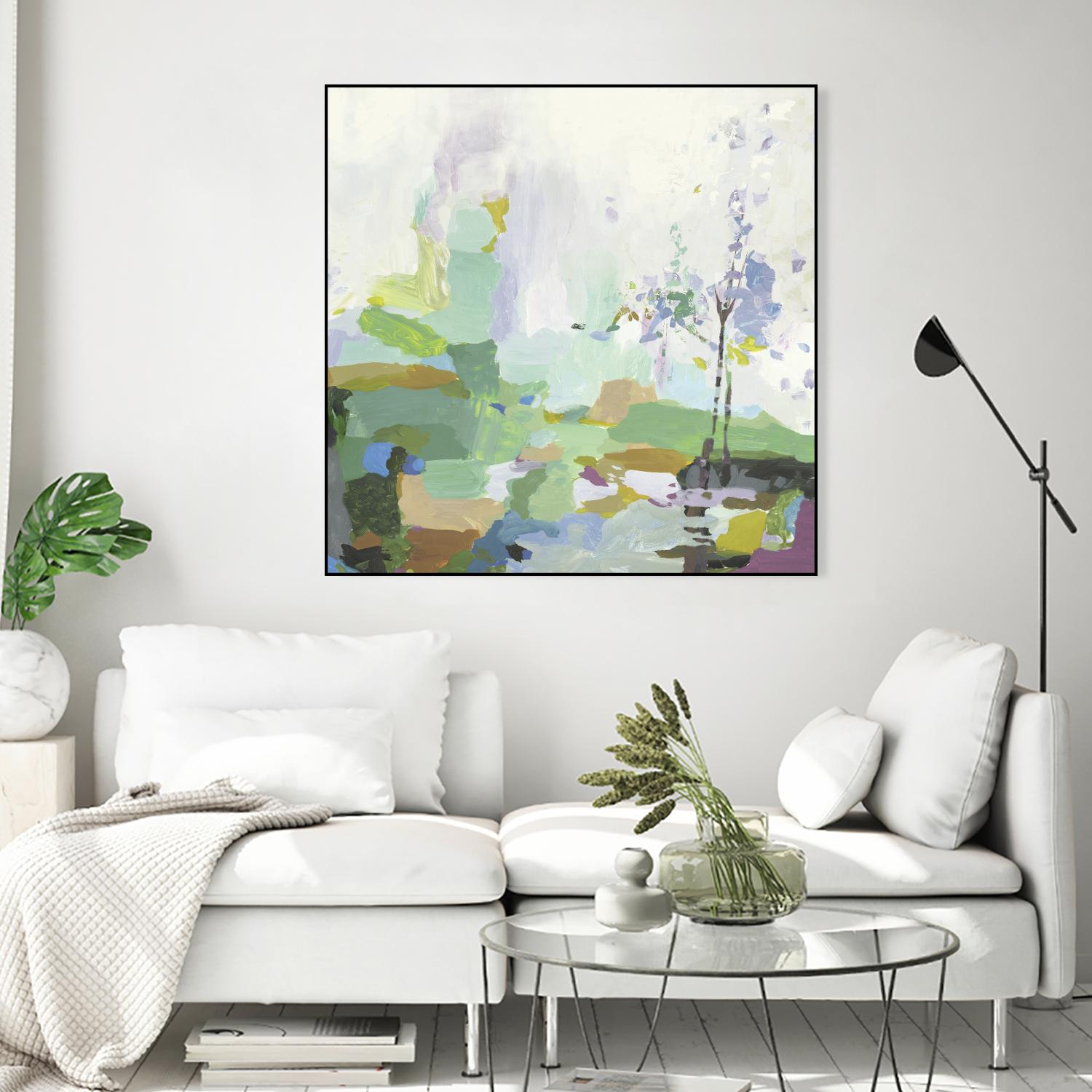 Single tree by PI Studio on GIANT ART - green abstract