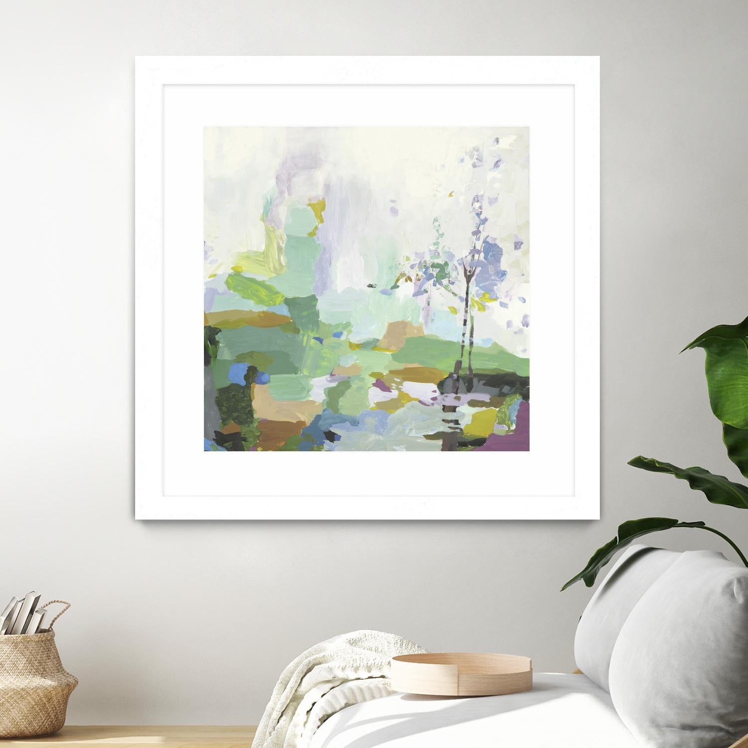 Single tree by PI Studio on GIANT ART - green abstract