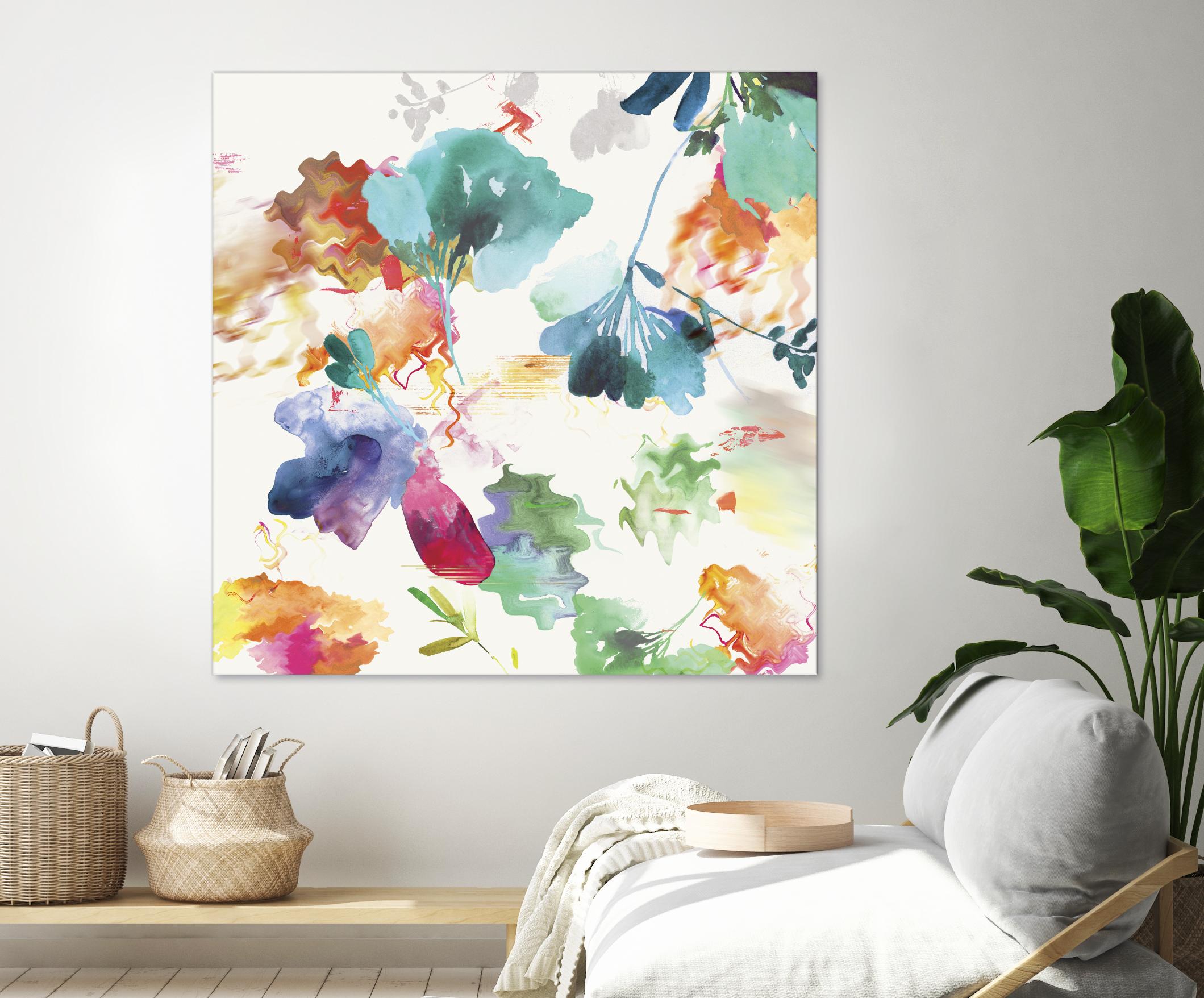 Glitchy Floral I by PI Studio on GIANT ART - blue abstract