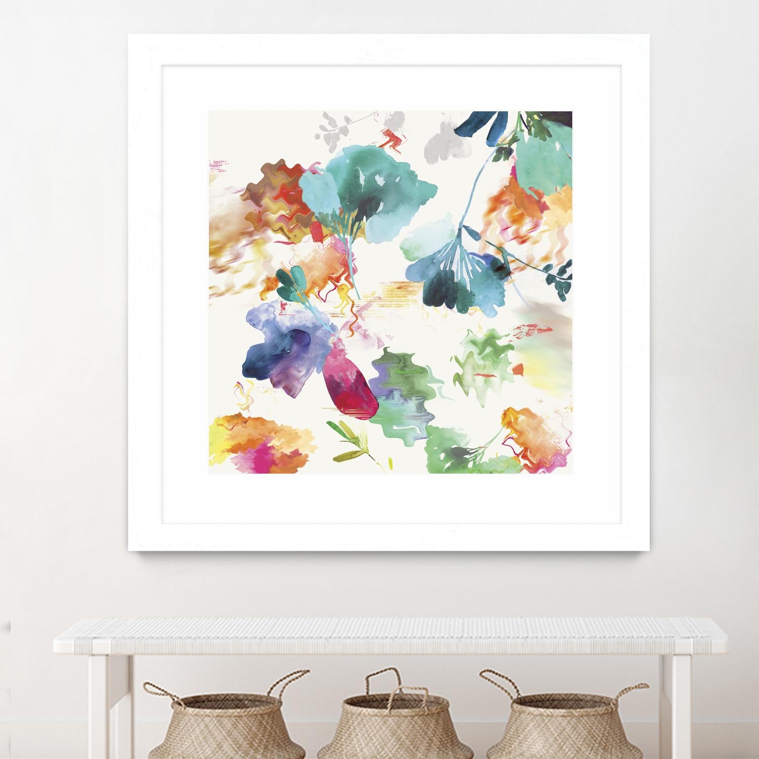 Glitchy Floral I by PI Studio on GIANT ART - blue abstract