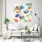 Glitchy Floral I by PI Studio on GIANT ART - blue abstract