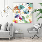 Glitchy Floral I by PI Studio on GIANT ART - blue abstract