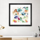 Glitchy Floral I by PI Studio on GIANT ART - blue abstract